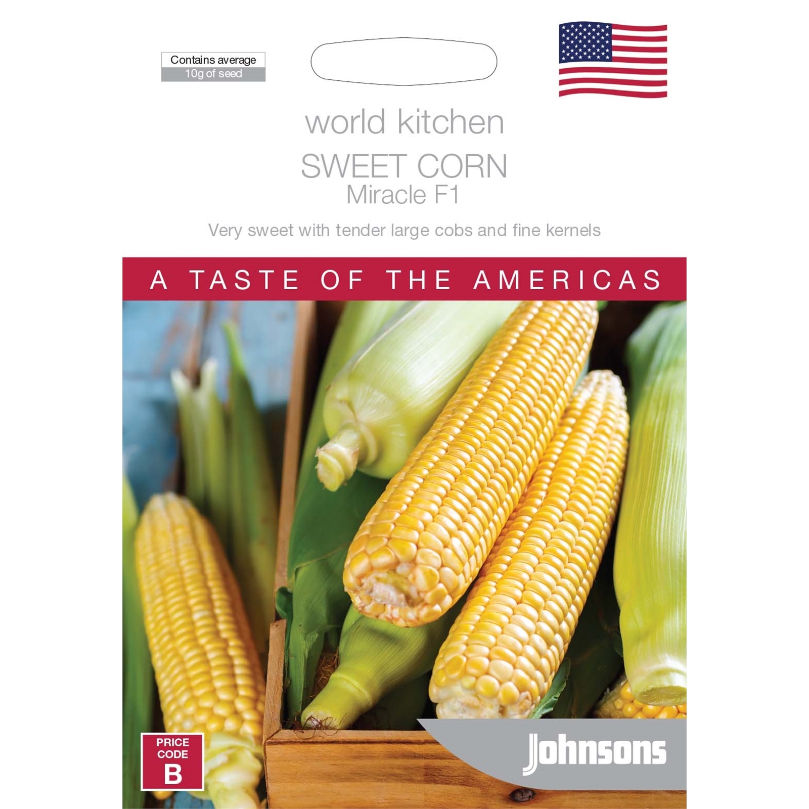 Johnsons Miracle Sweet Corn Vegetable Seeds
