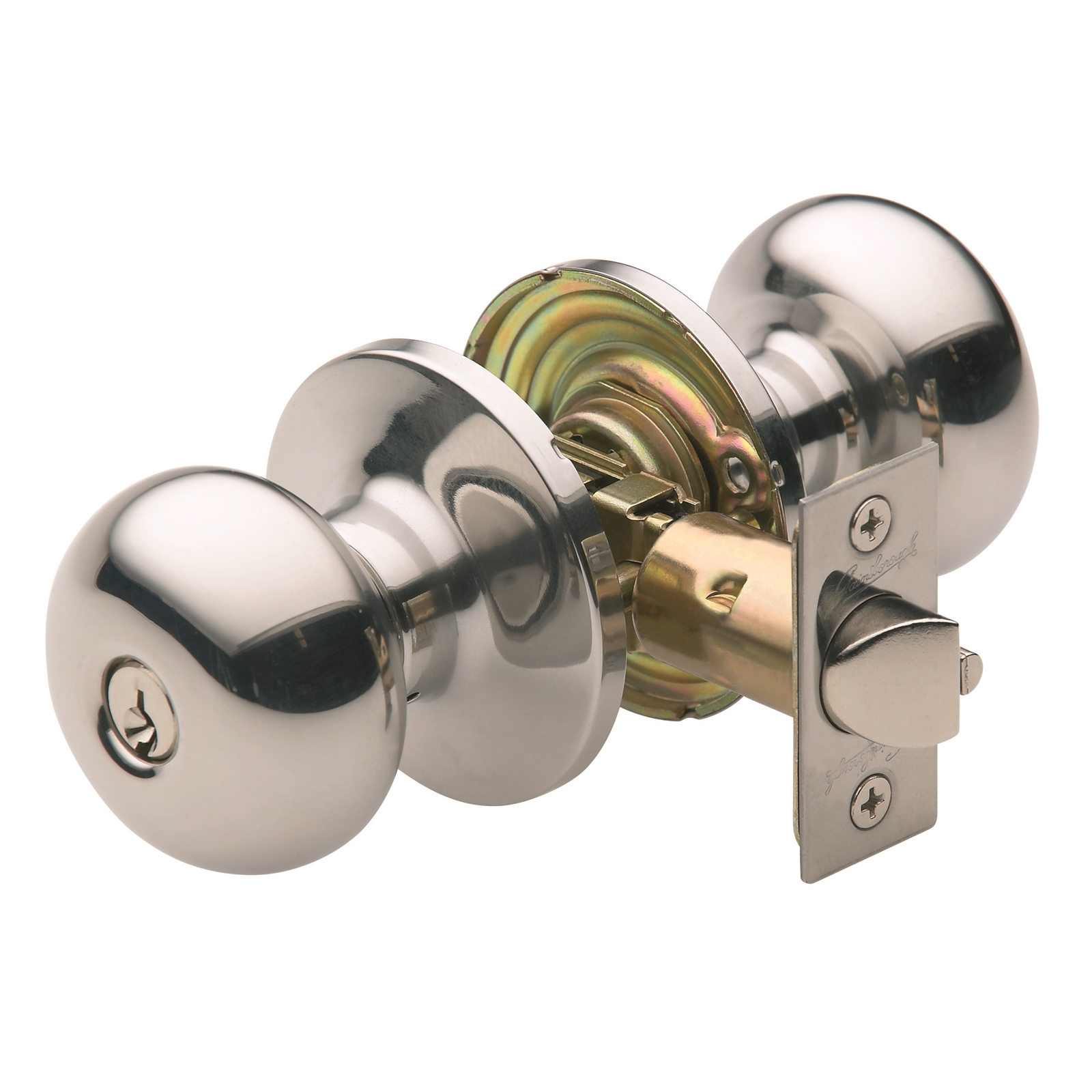 Gainsborough G4 Series Polished Stainless Terrace Entrance Knob Lockset - Polished Steel