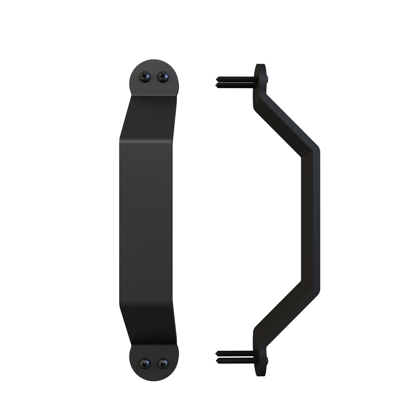 Rolltrak Black Matte Barn Door Raised Handle