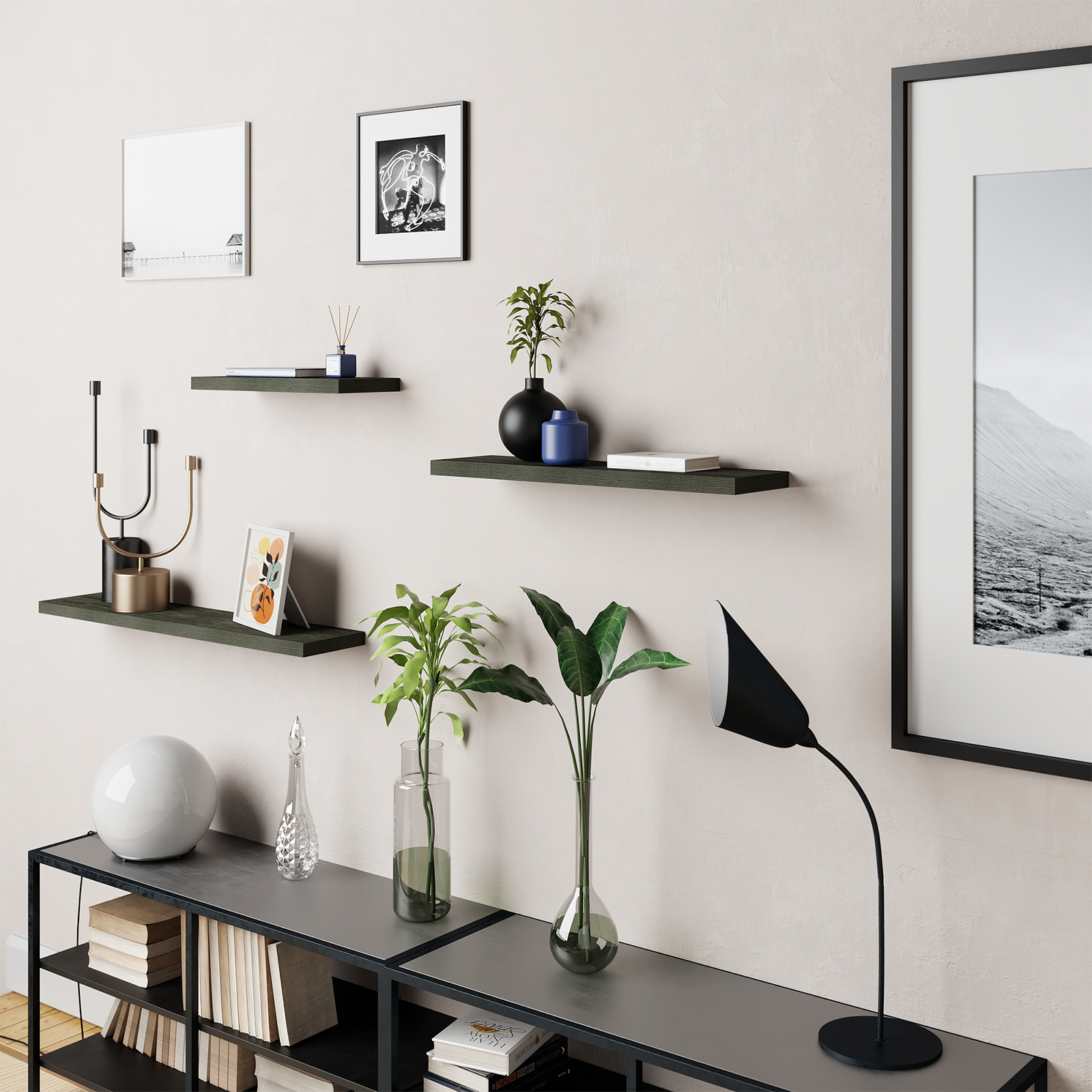 Flexi Storage Decorative Shelving 1200 x 38 x 240mm Ash Oak Floating Shelf 3 Flexi Storage Decorative Shelving 1200 x 38 x 240mm Ash Oak Floating Shelf