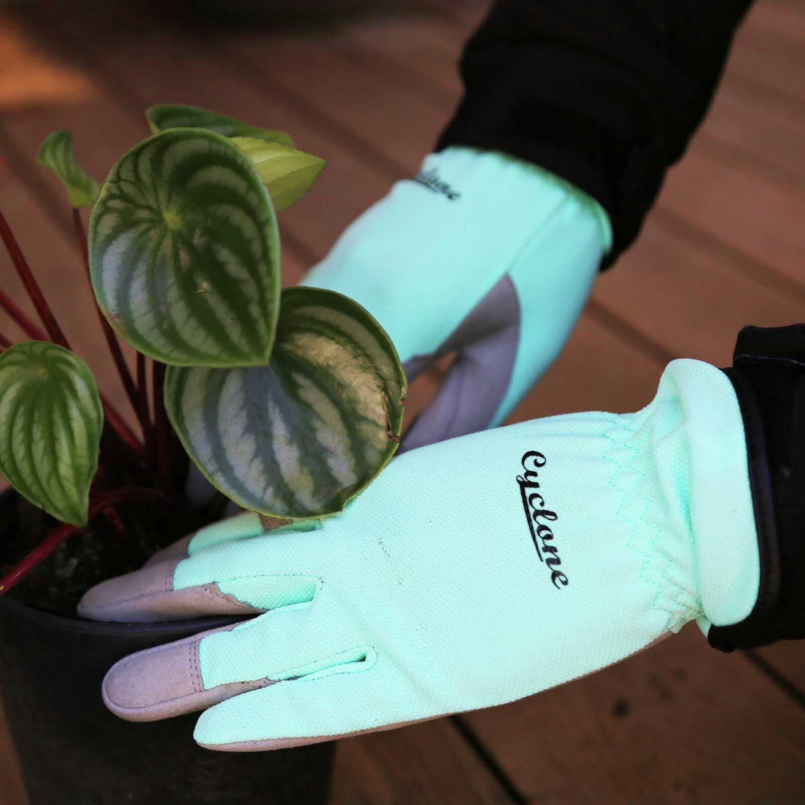 Cyclone Large Teal Flexitec Garden Gloves - Large