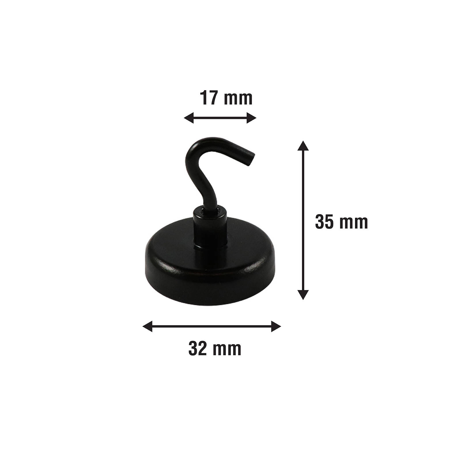 Everhang 35mm Black Magnetic Hook - 4 Pack