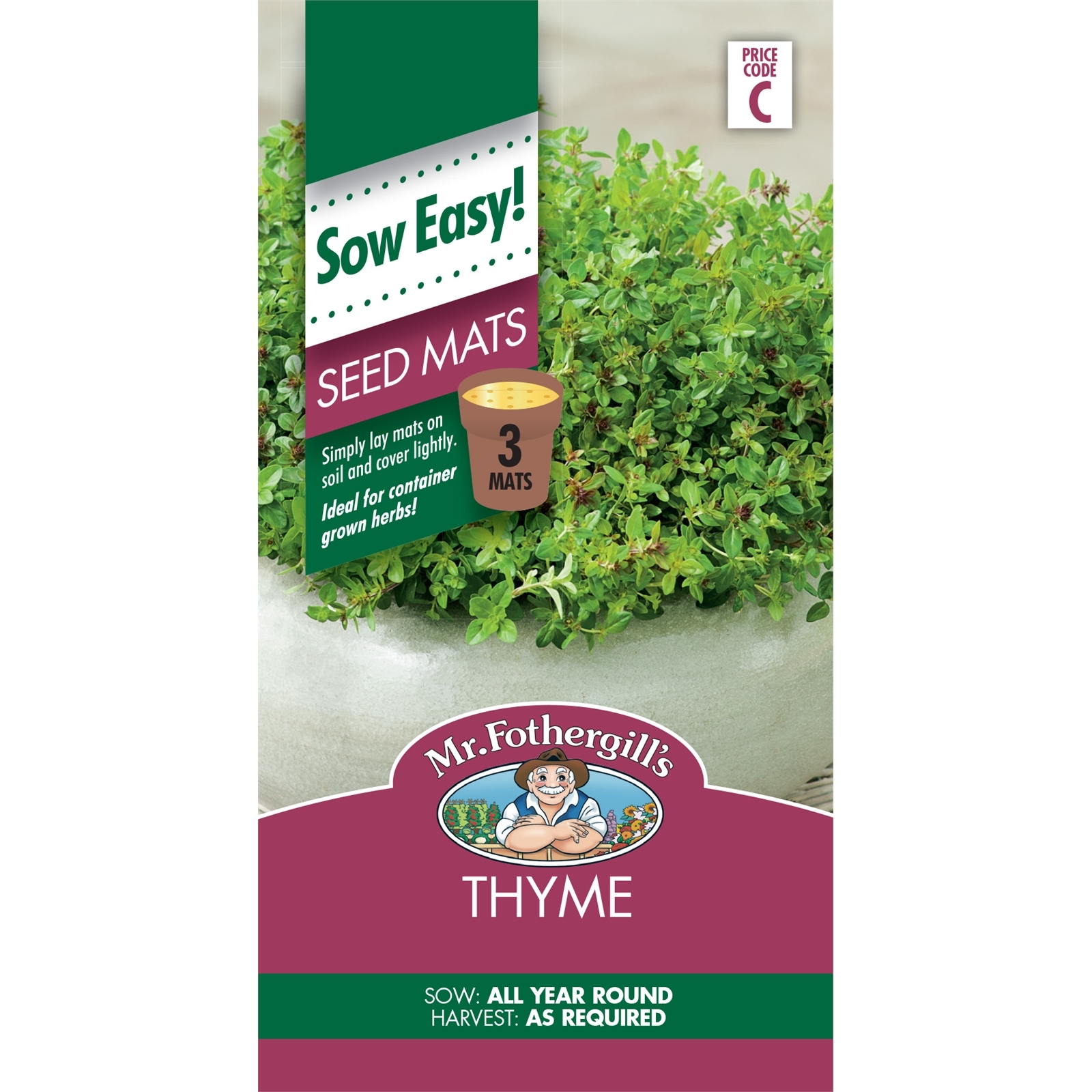 Mr Fothergill's Thyme Seed Mat
