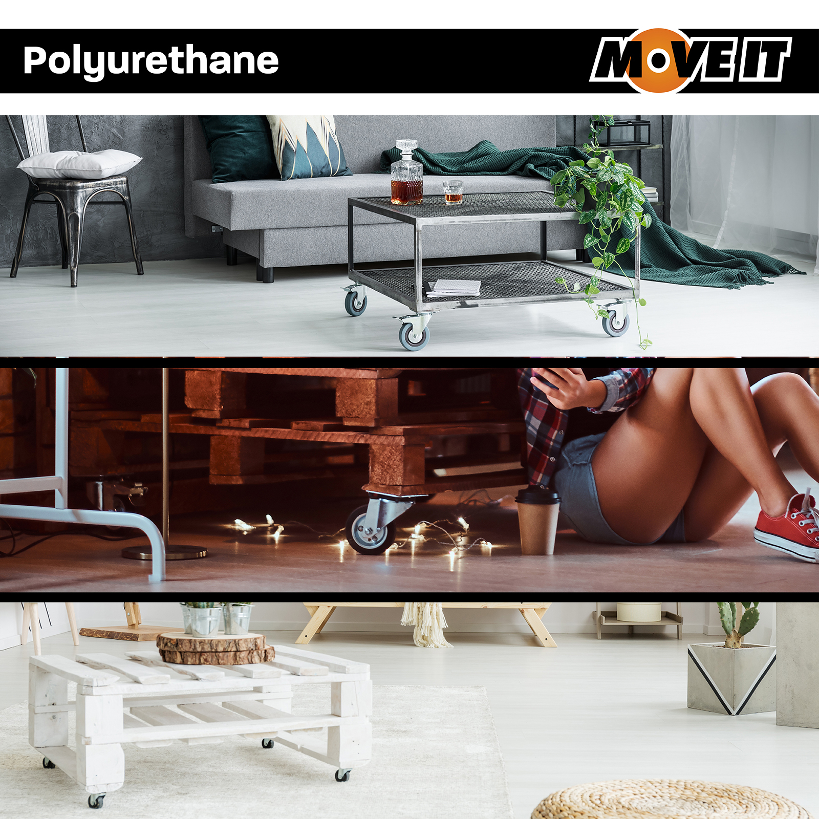 Move It 100mm 150kg Red Poly Swivel Brake Castor 7 Move It 100mm 150kg Red Poly Swivel Brake Castor