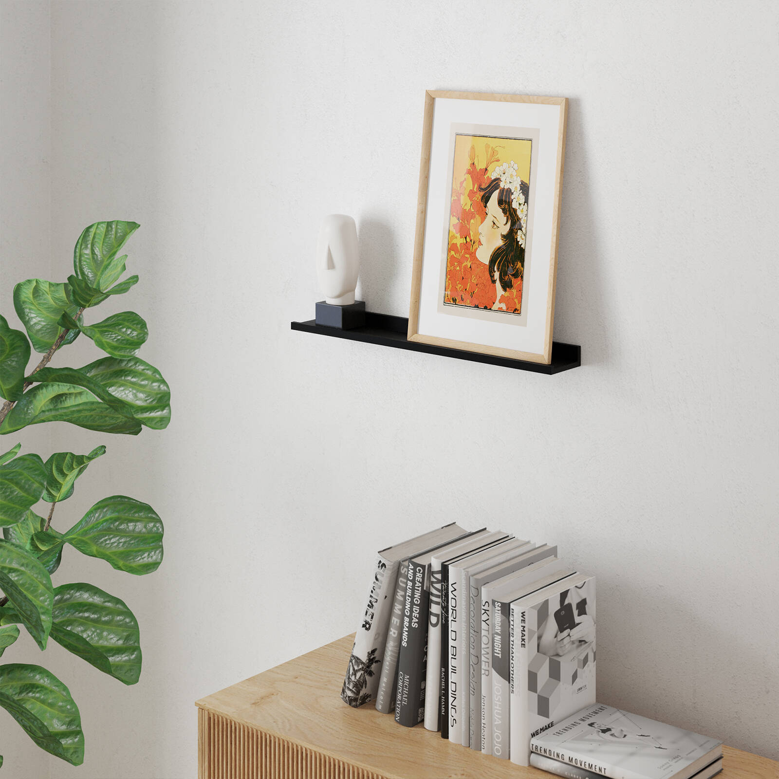 Flexi Storage 600mm Black Matte Floating Photo Shelf 3 Flexi Storage 600mm Black Matte Floating Photo Shelf