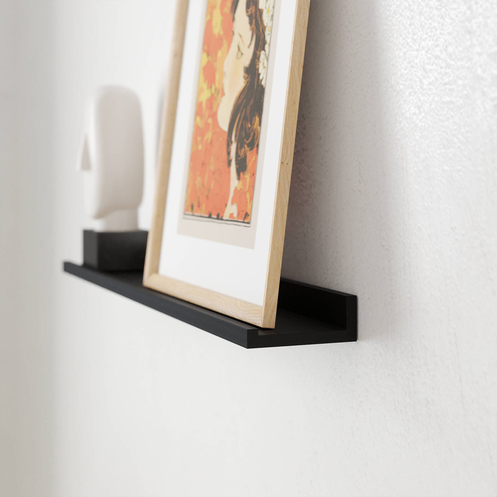 Flexi Storage 600mm Black Matte Floating Photo Shelf 4 Flexi Storage 600mm Black Matte Floating Photo Shelf