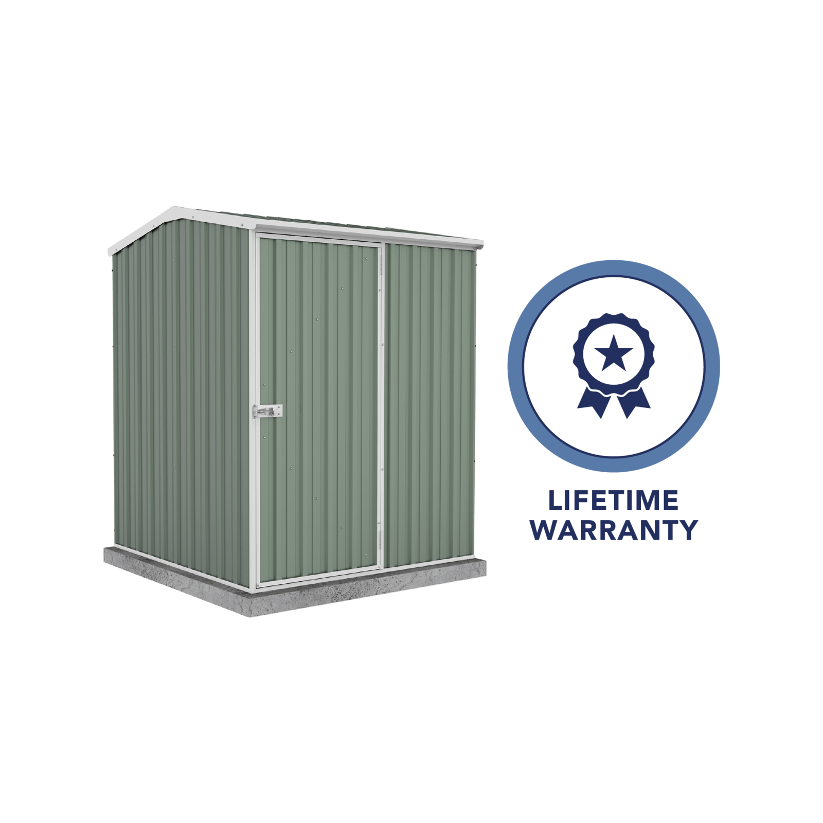 Absco Sheds 1.52 x 1.52 x 1.95m Pale Eucalypt Premier Single Door Garden Shed 3 Absco Sheds 1.52 x 1.52 x 1.95m Pale Eucalypt Premier Single Door Garden Shed