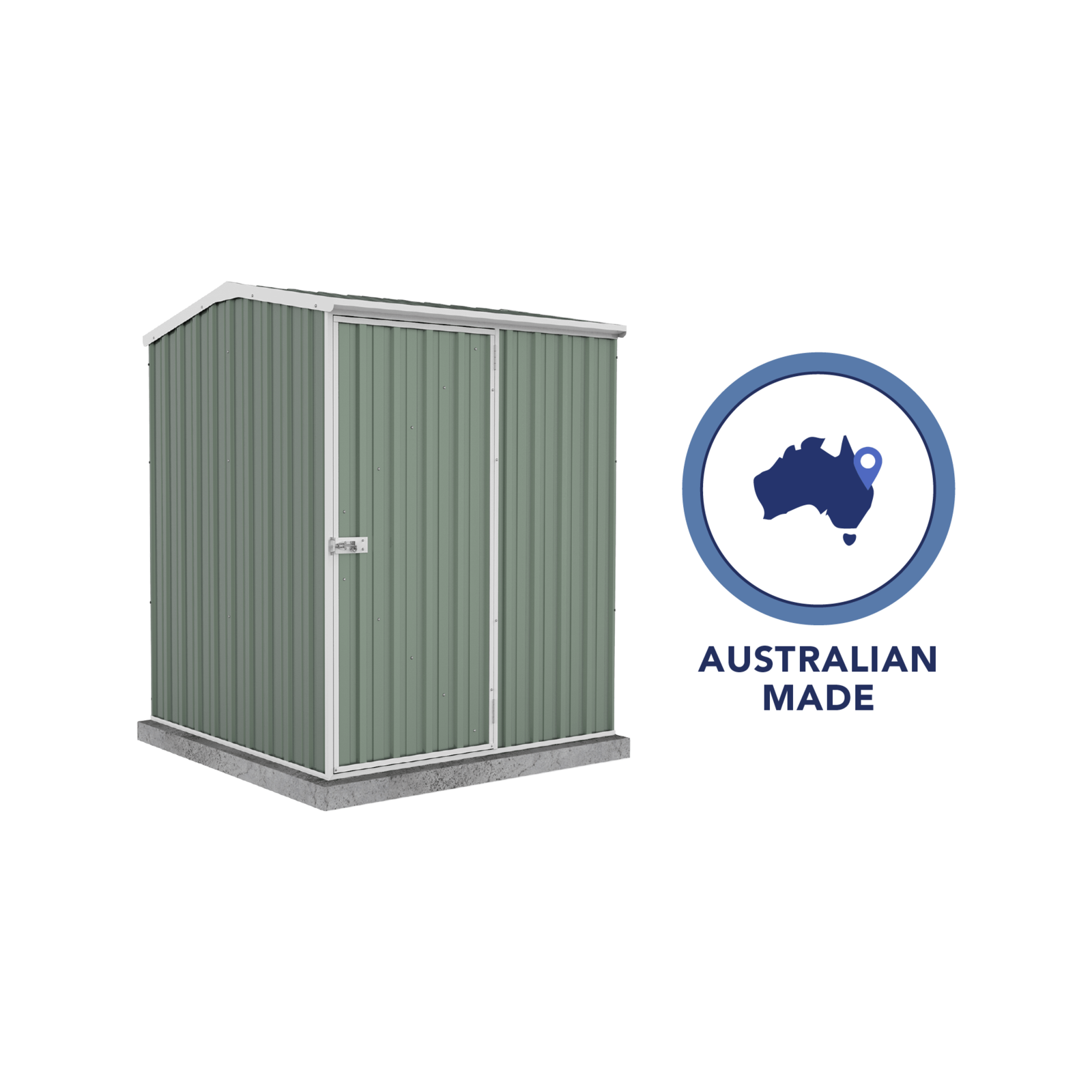 Absco Sheds 1.52 x 1.52 x 1.95m Pale Eucalypt Premier Single Door Garden Shed 7 Absco Sheds 1.52 x 1.52 x 1.95m Pale Eucalypt Premier Single Door Garden Shed
