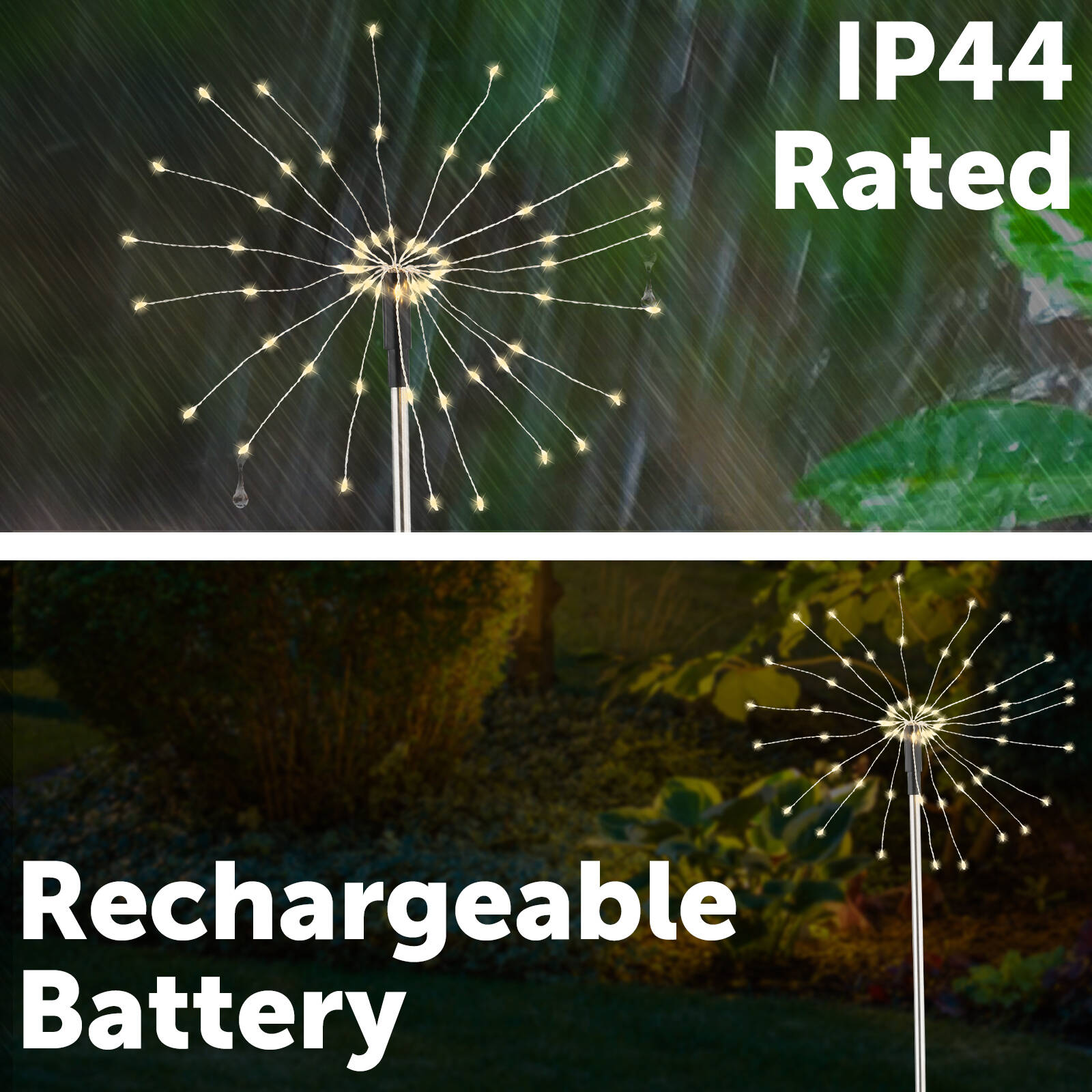 Arlec 60 Micro Warm White LED Starburst Solar Light 5 Arlec 60 Micro Warm White LED Starburst Solar Light