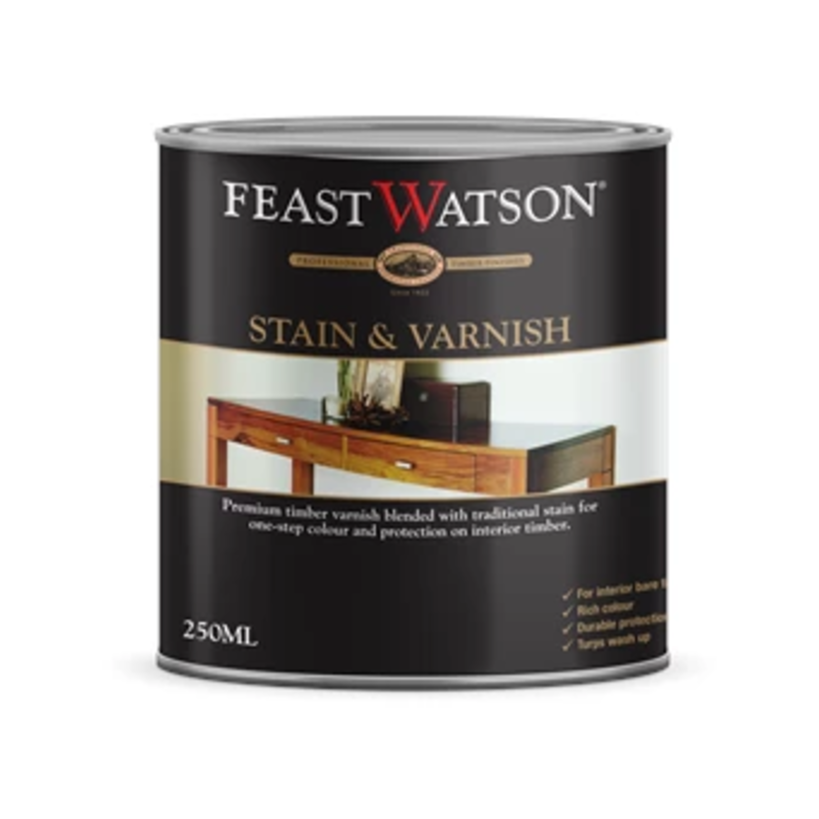 Feast Watson 250ml Gloss Chocolate Walnut Stain & Varnish