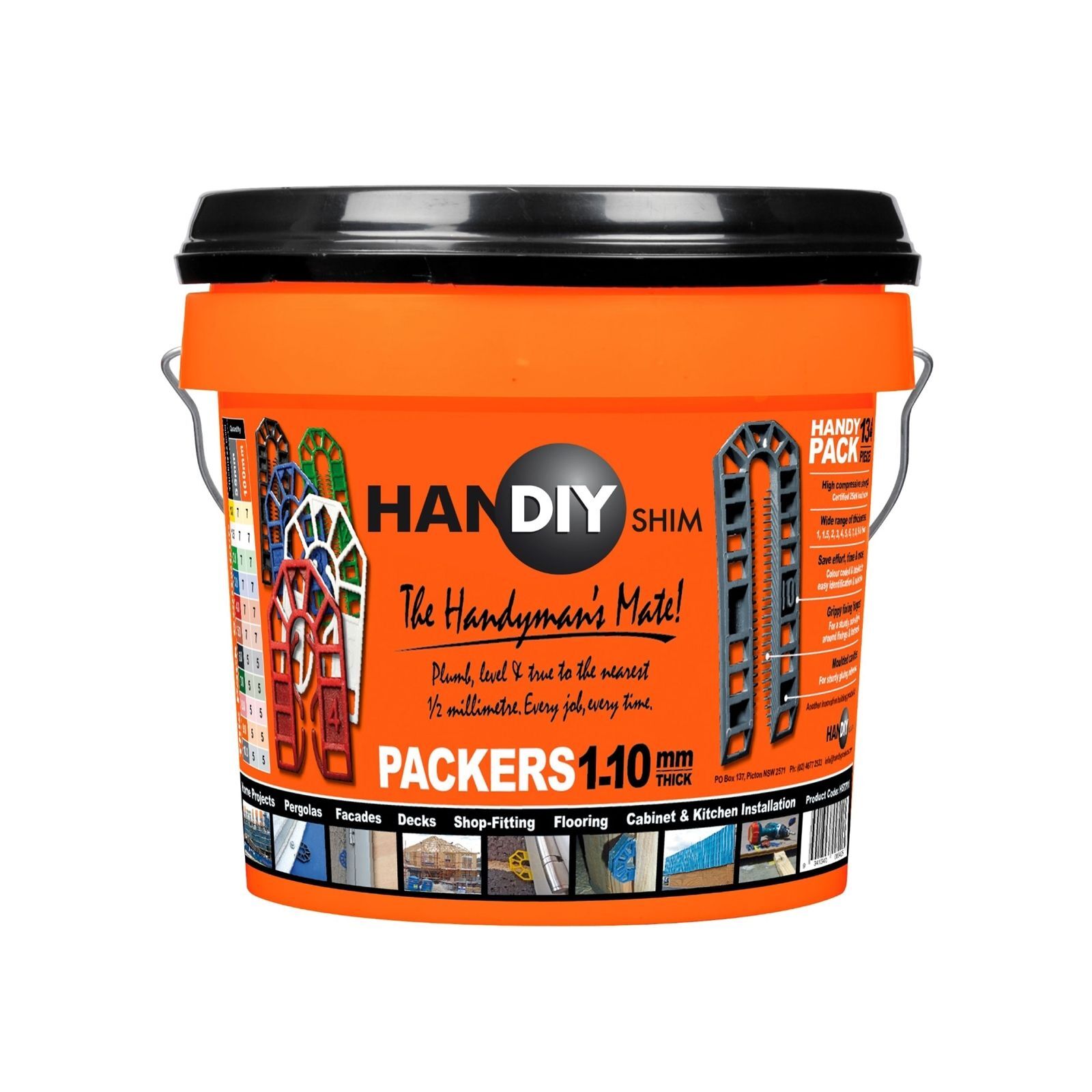 HanDIY Shim 1-10mm Packer Handy Pack - 134 Pack