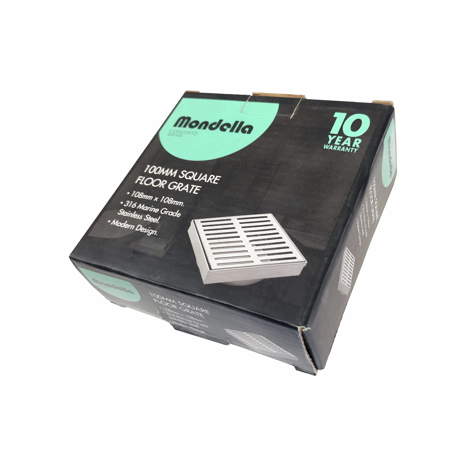 Mondella 100mm Concerto Stainless Steel Square Floor Grate 3 Mondella 100mm Concerto Stainless Steel Square Floor Grate