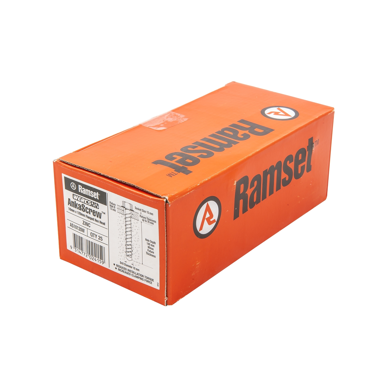 Ramset 10 x 120mm Zinc AnkaScrew Masonry Anchor - 25 Box
