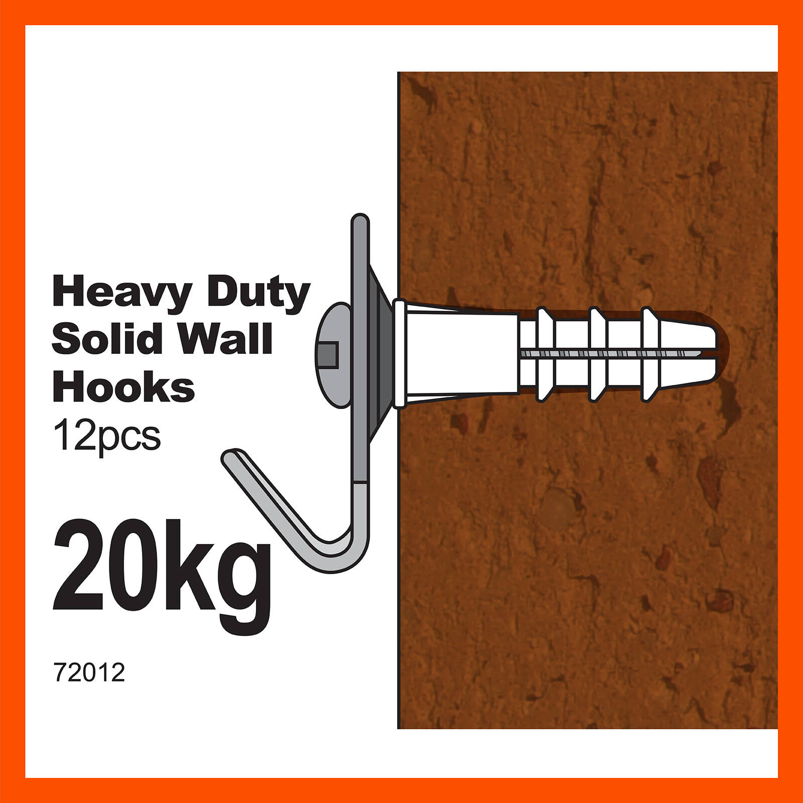 Everhang 20kg Heavy-Duty Solid Wall Picture Hanging Hook - 12 Pack 3 Everhang 20kg Heavy-Duty Solid Wall Picture Hanging Hook - 12 Pack