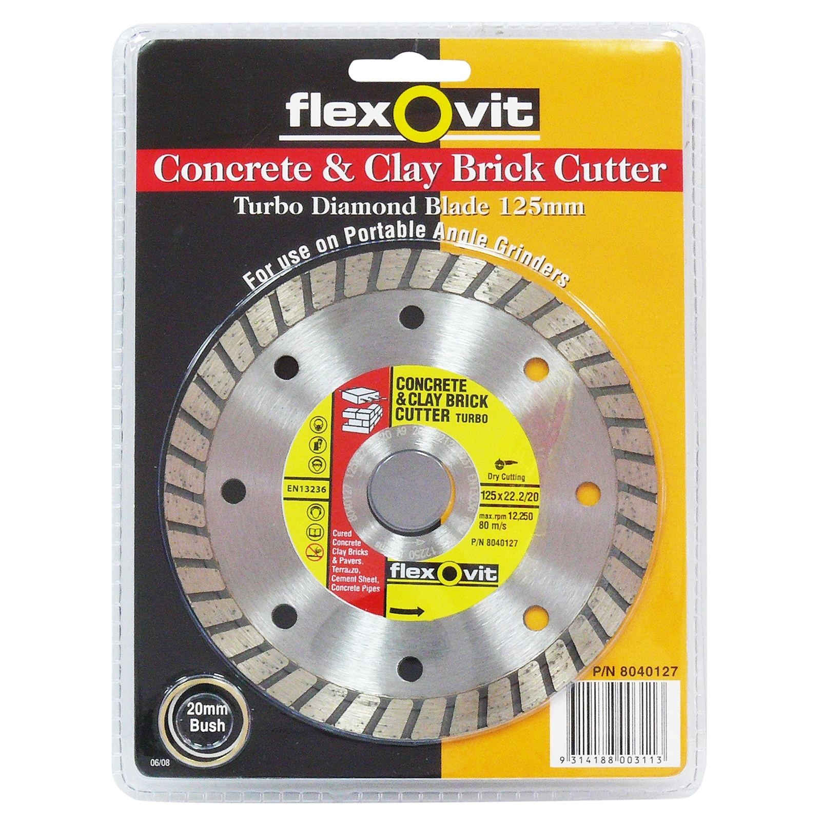 Concrete and Clay Brick Cutter 125 x 22mm