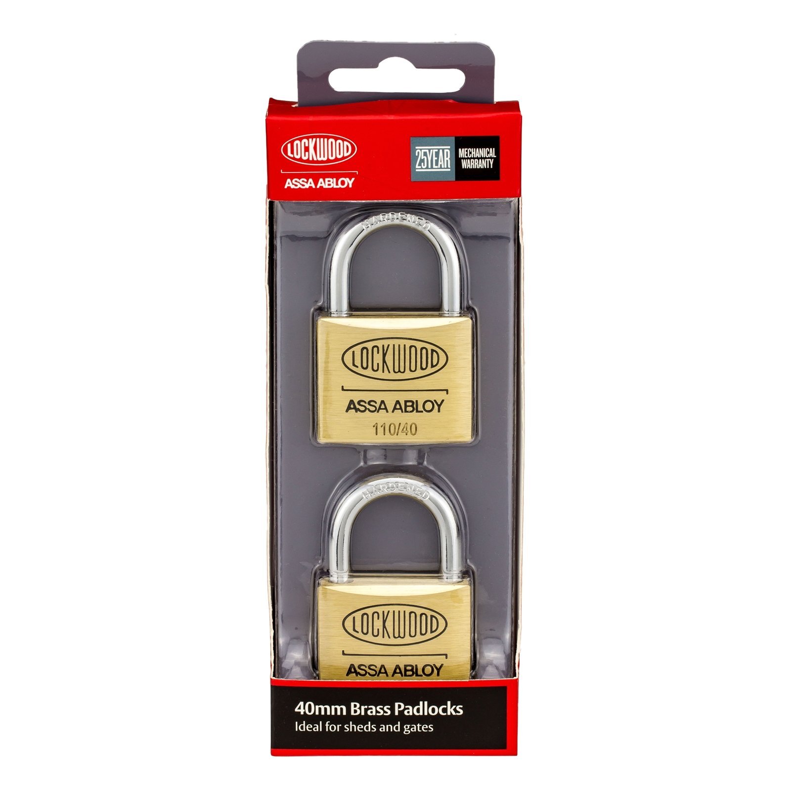 Lockwood 40mm Solid Brass 110 Series Padlock