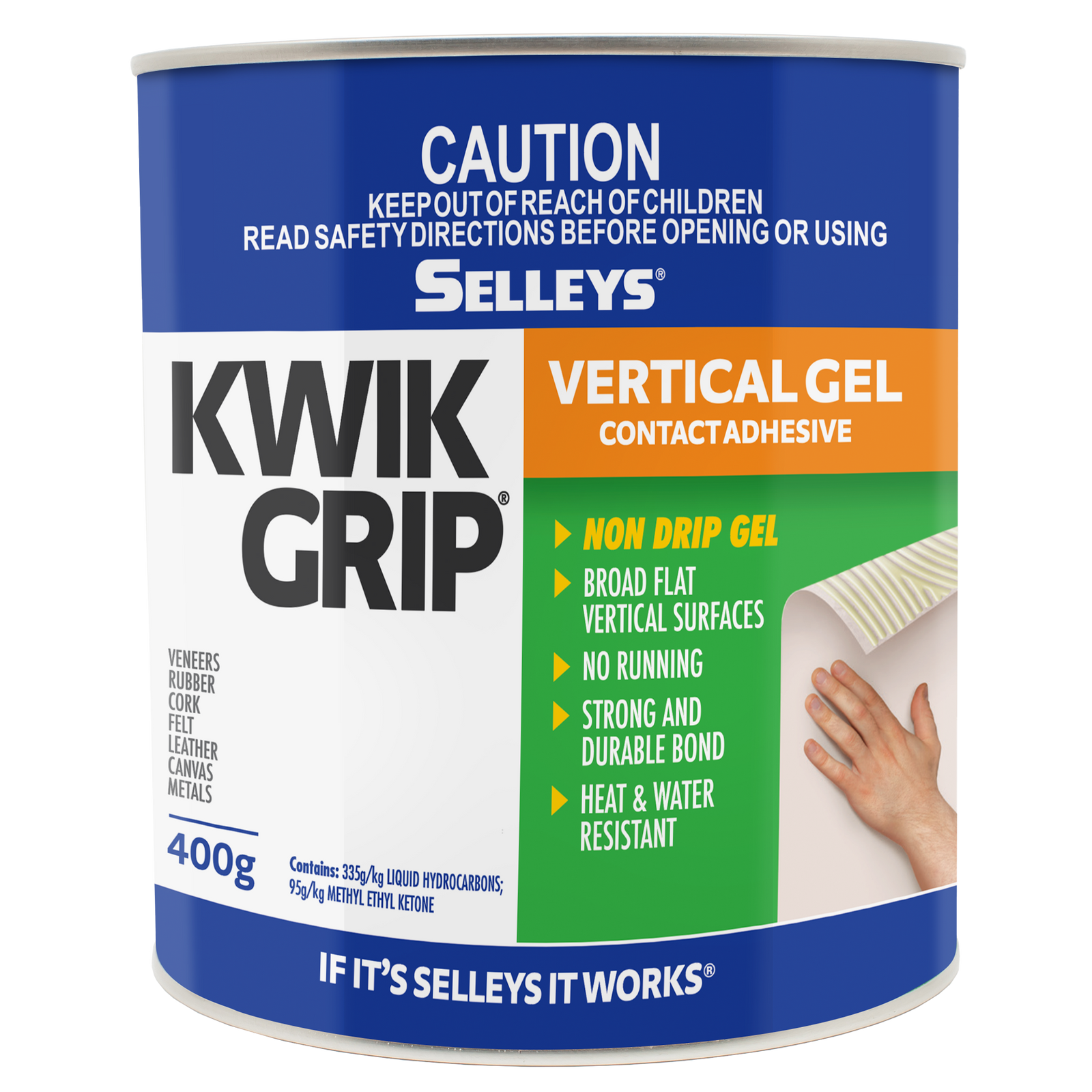 Selleys 400g Kwik Grip Gel Vertical Contact Adhesive - 400g