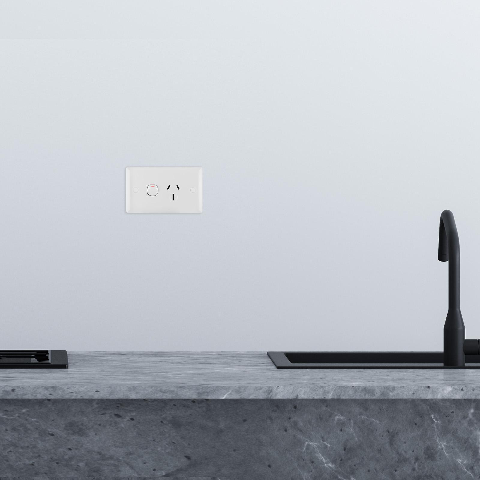 DETA 15Amp Solid Plate Single Power Point 3 DETA 15Amp Solid Plate Single Power Point