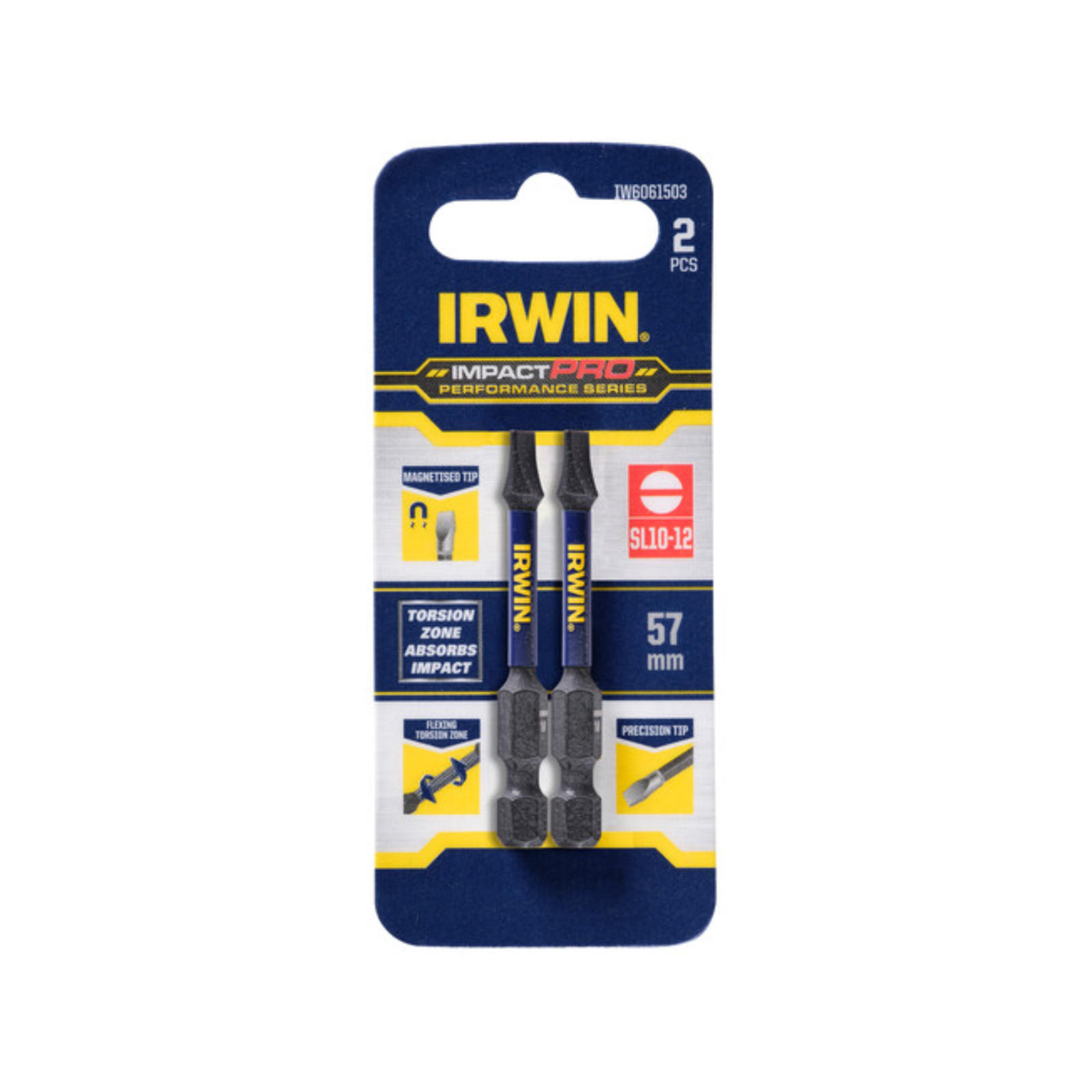 Irwin Impact Pro Performance 57mm SL10-12 - 2 Pack