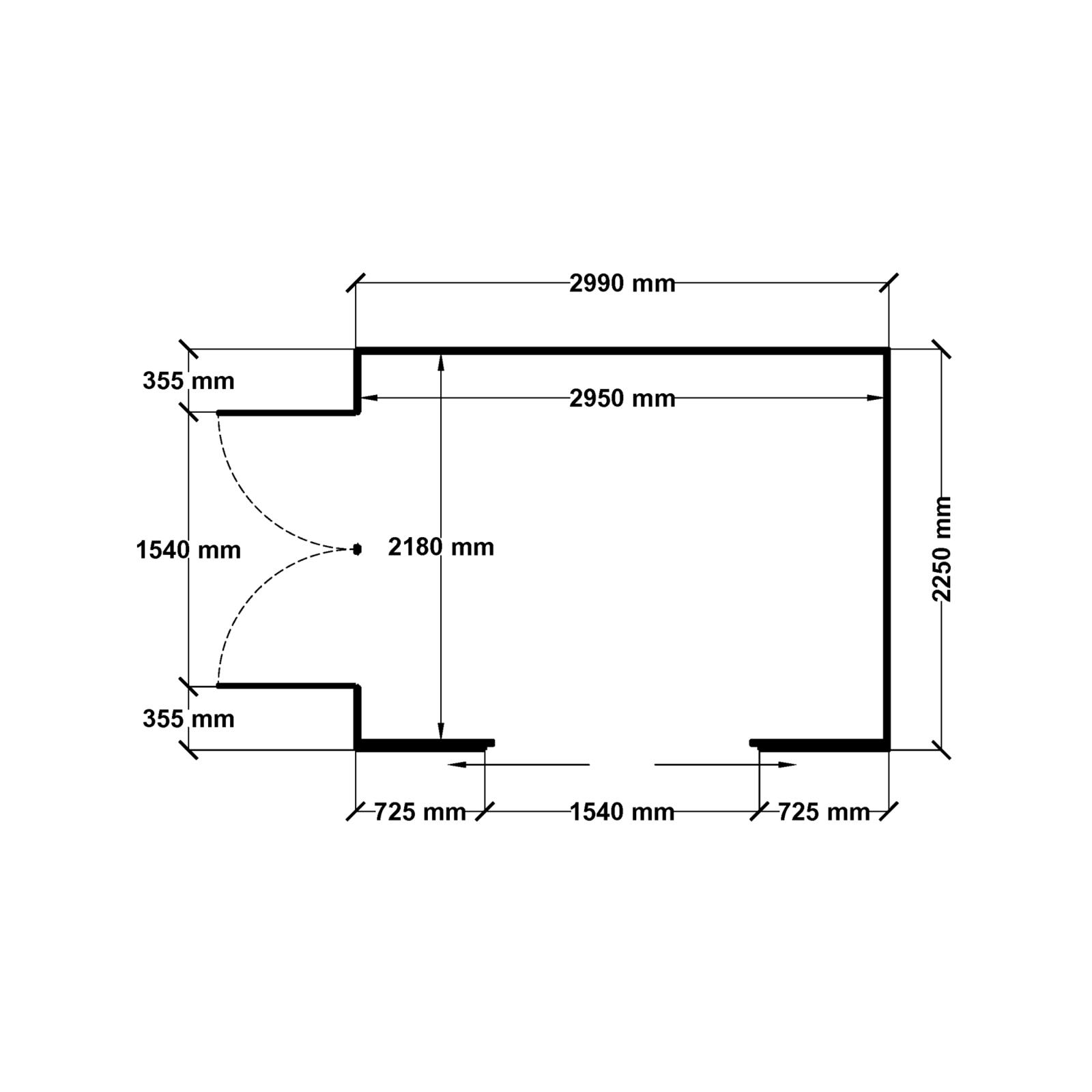 Build-a-Shed 2.3 x 3.0 x 2.3m Gable Double Sliding Side Door Shed - Green