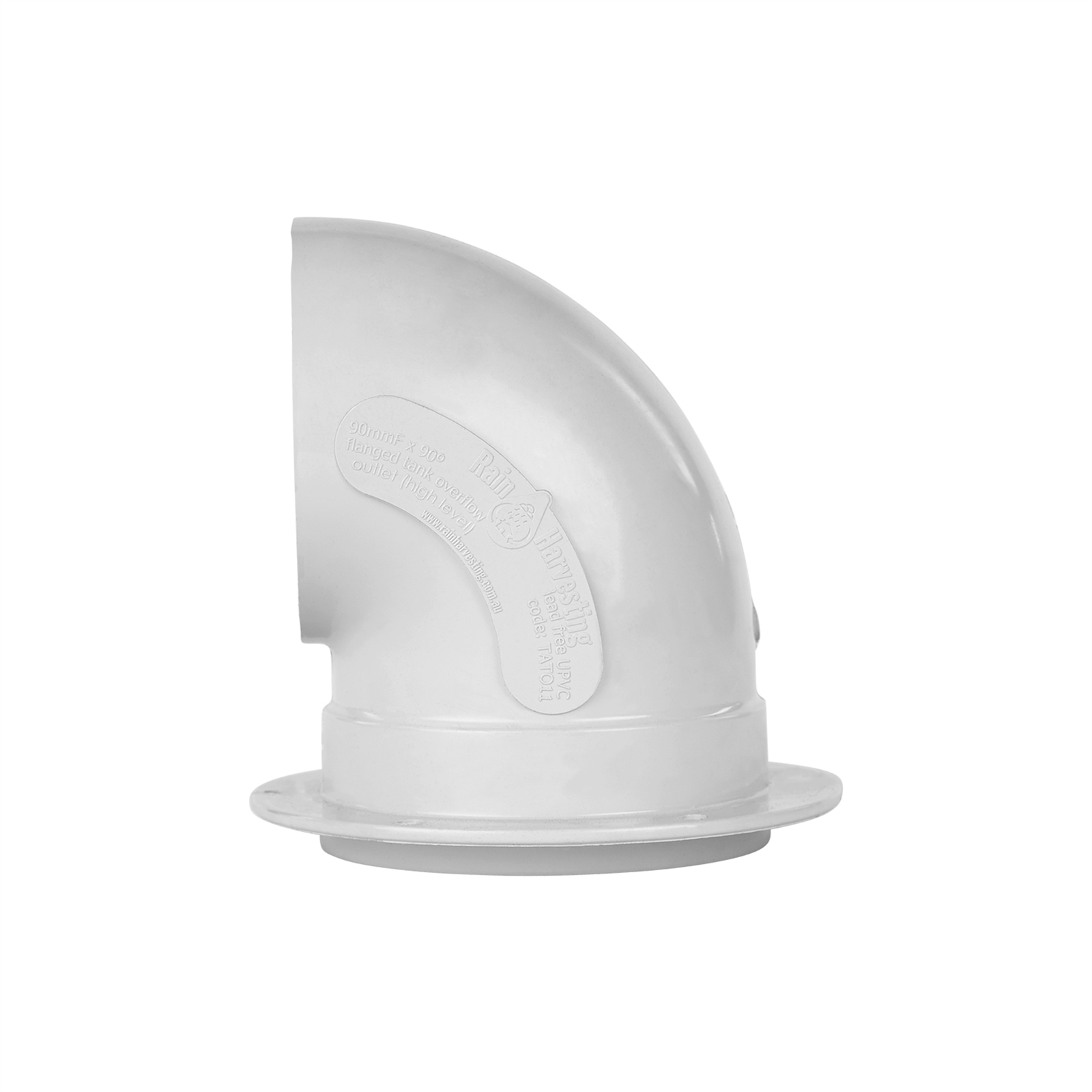 Rain Harvesting High Level Flanged Tank Overflow - 90mm