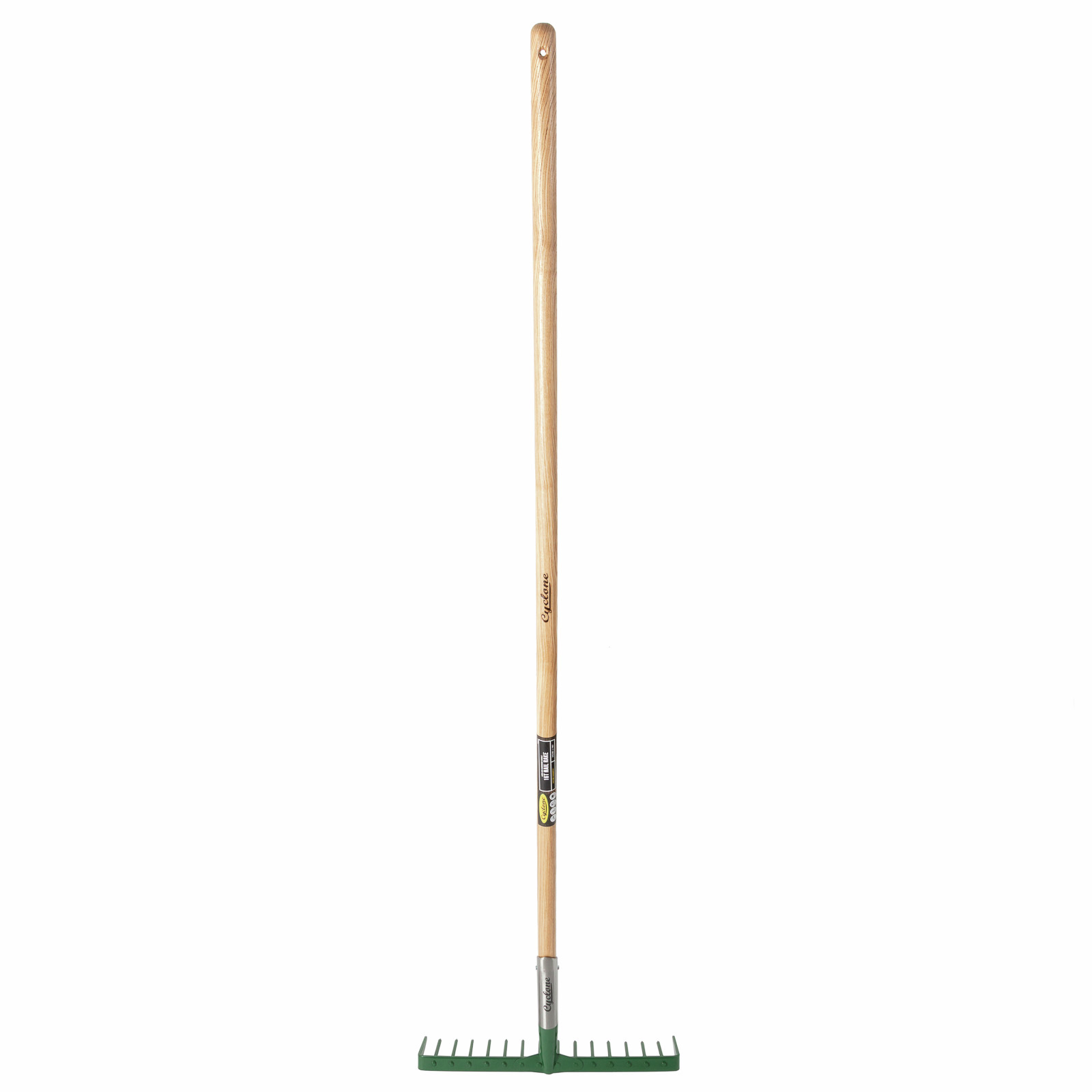 Cyclone 16T Nail Rake with Timber Handle