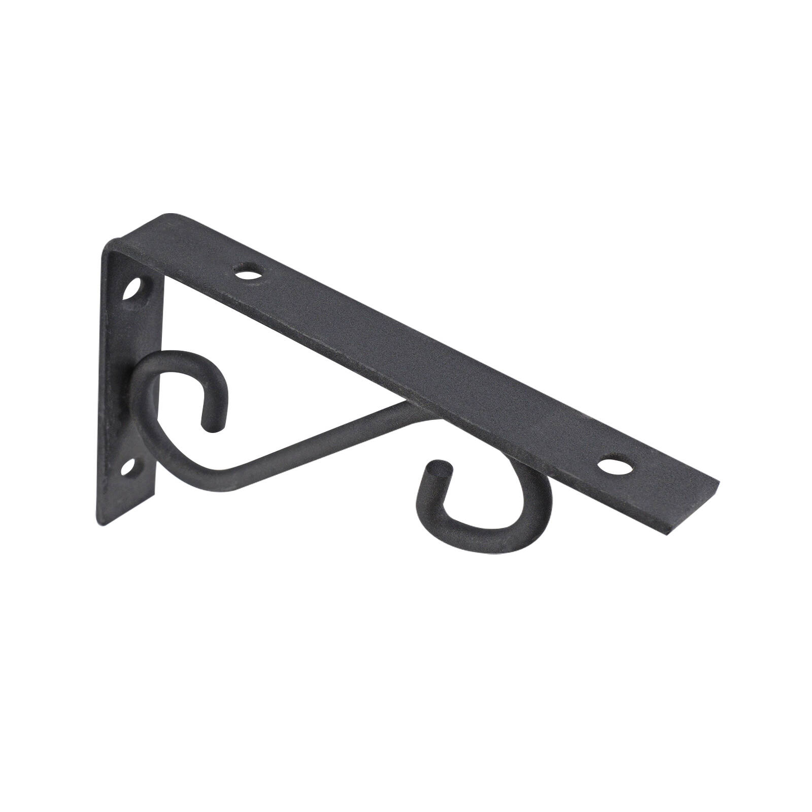 Carinya 200 x 125mm Black Scroll Stayed Bracket