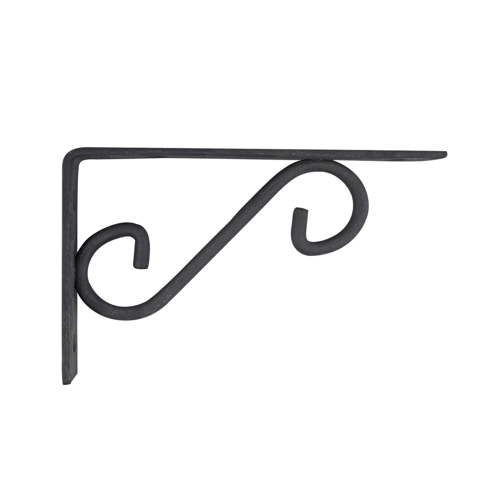 Carinya 200 x 125mm Black Scroll Stayed Bracket 3 Carinya 200 x 125mm Black Scroll Stayed Bracket