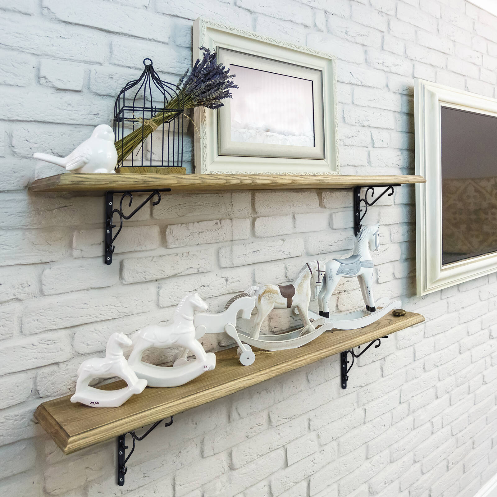 Carinya 200 x 125mm Black Scroll Stayed Bracket 4 Carinya 200 x 125mm Black Scroll Stayed Bracket