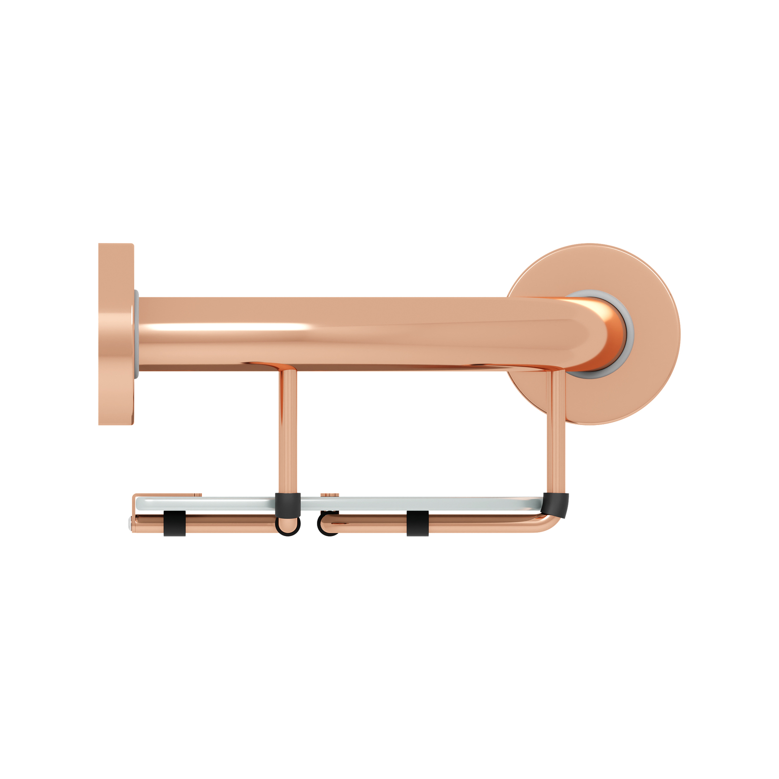 evekare Rose Gold Corner Shelf Grab Rail