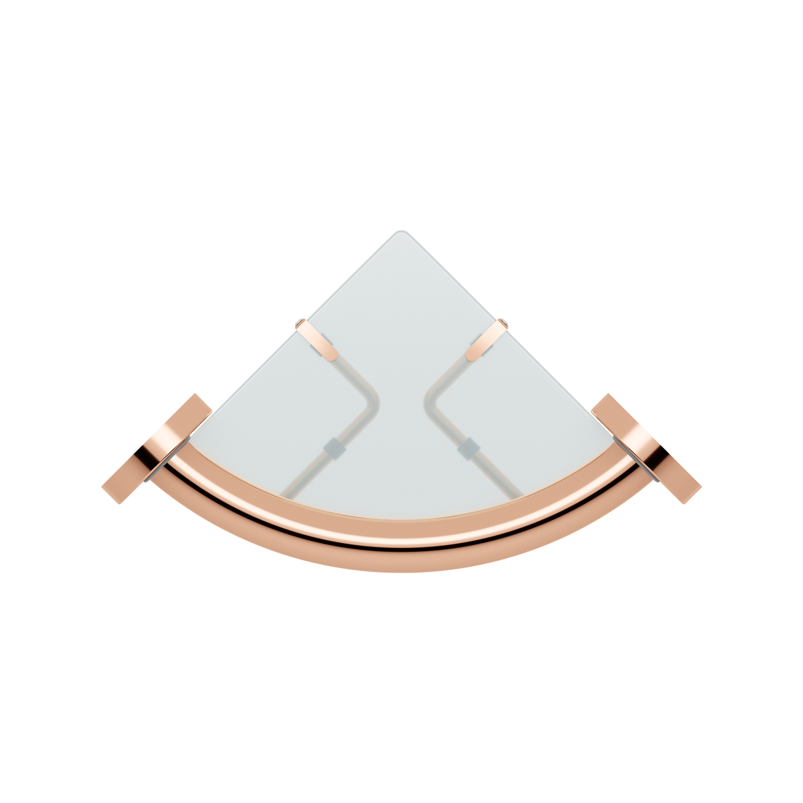 evekare Rose Gold Corner Shelf Grab Rail