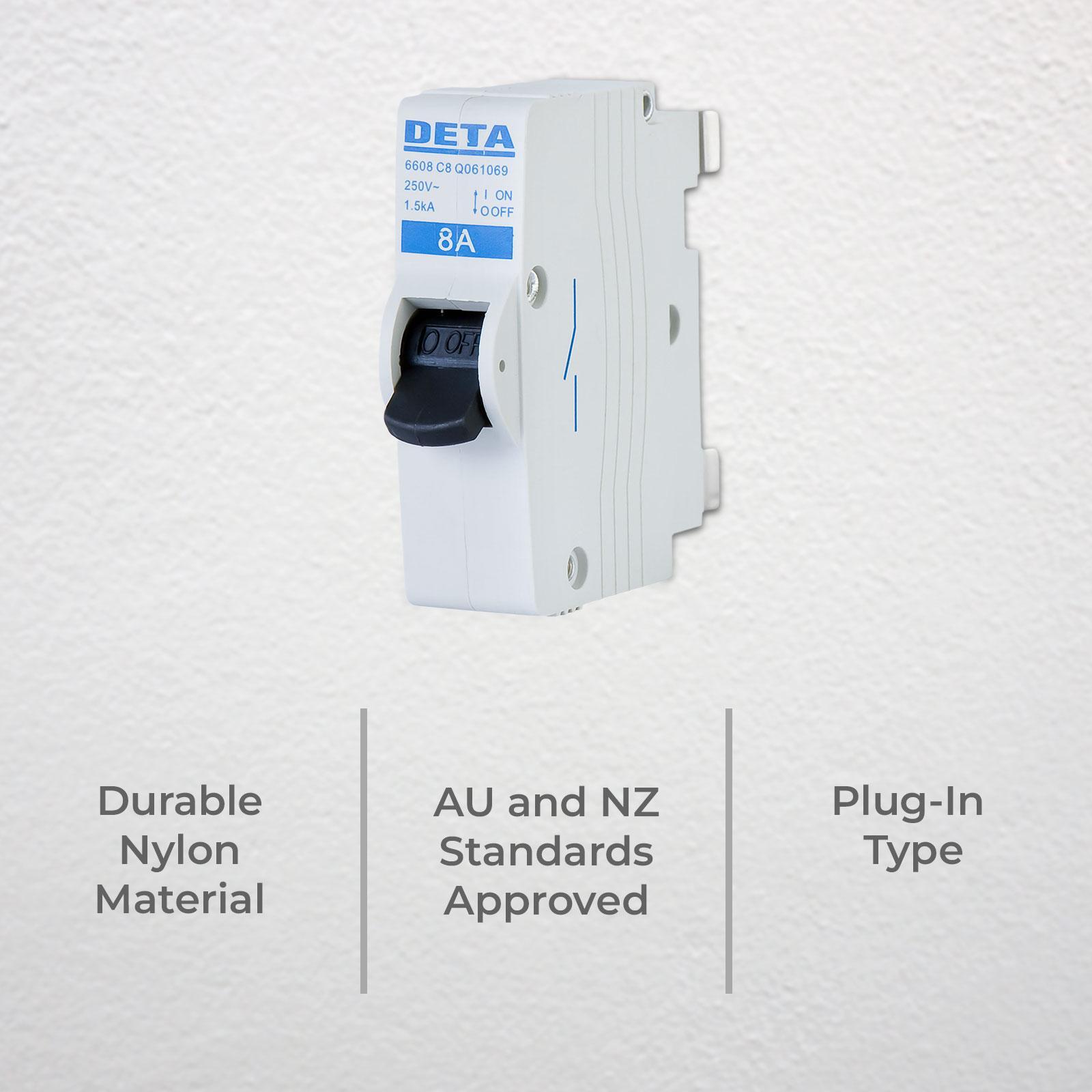 DETA 8A Plug-In Circuit Breaker