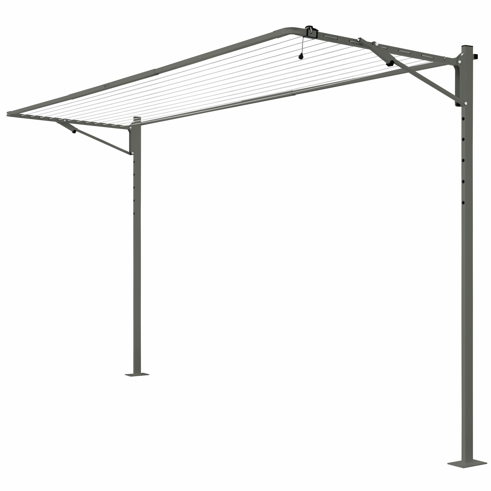 Austral 39.3m Woodland Grey Compact39 Single Fold Down Clothesline