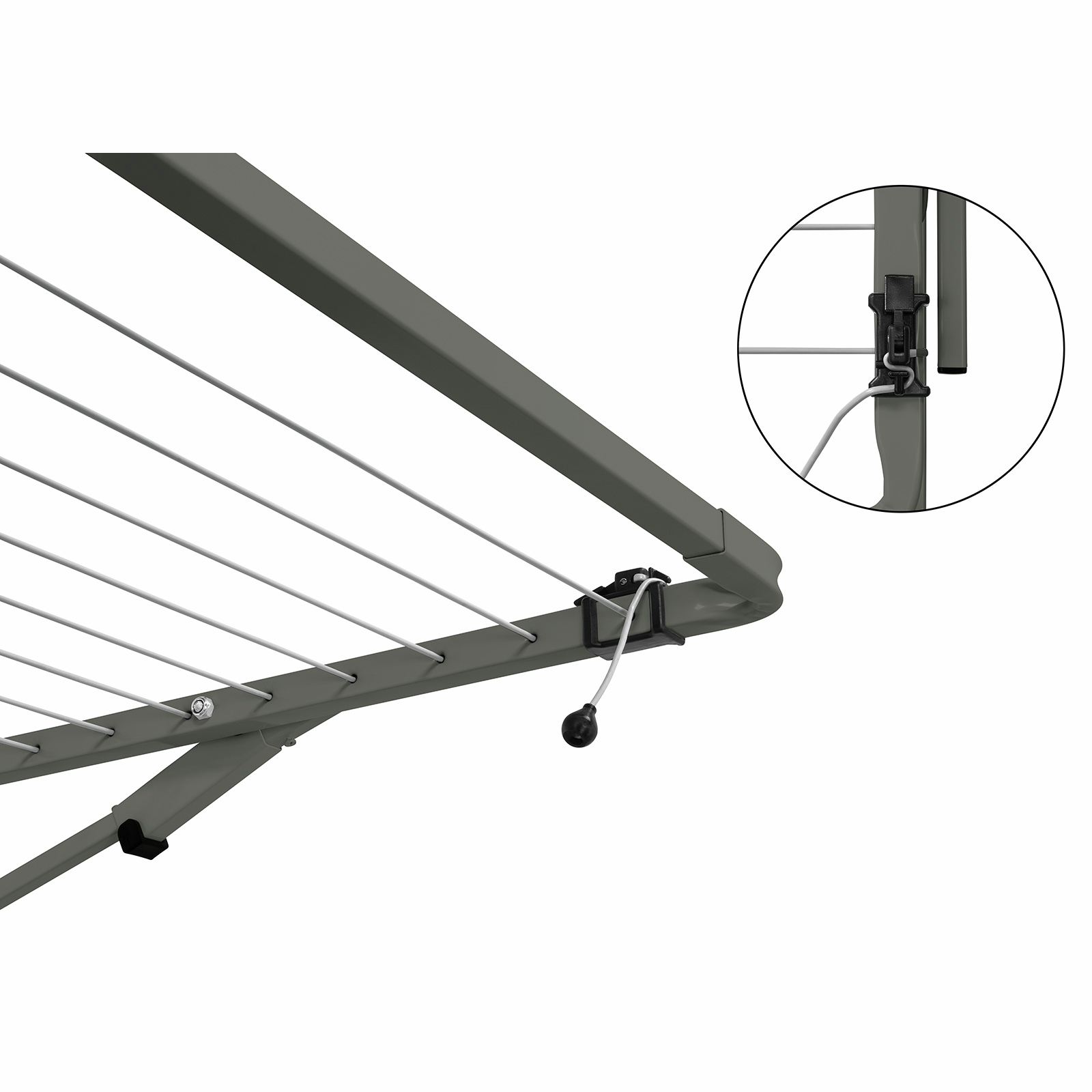 Austral 39.3m Woodland Grey Compact39 Single Fold Down Clothesline