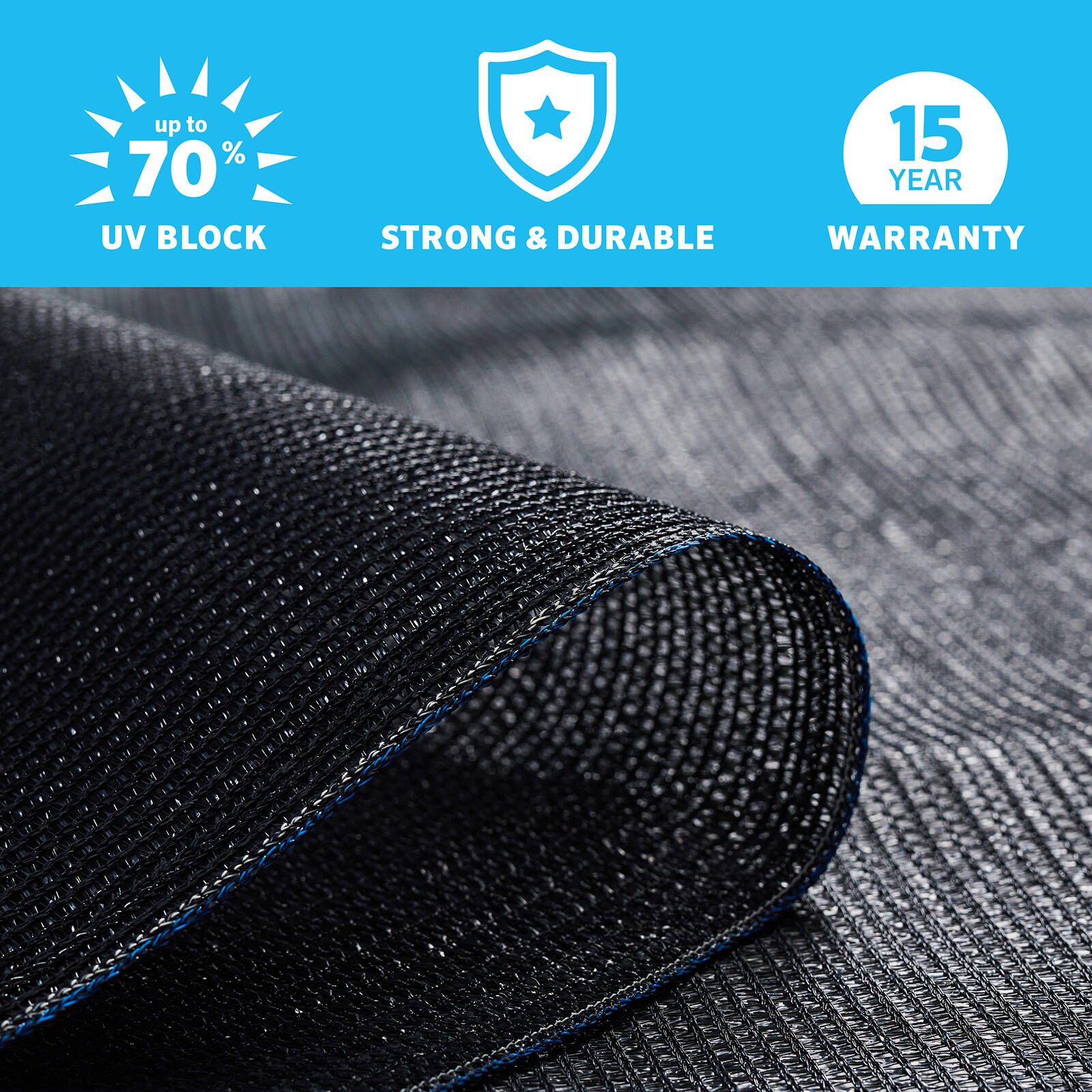 Coolaroo 3.66m Wide Graphite Heavy-Duty Screening Shade Cloth 70% UV Block - P/Mtr 7 Coolaroo 3.66m Wide Graphite Heavy-Duty Screening Shade Cloth 70% UV Block - P/Mtr
