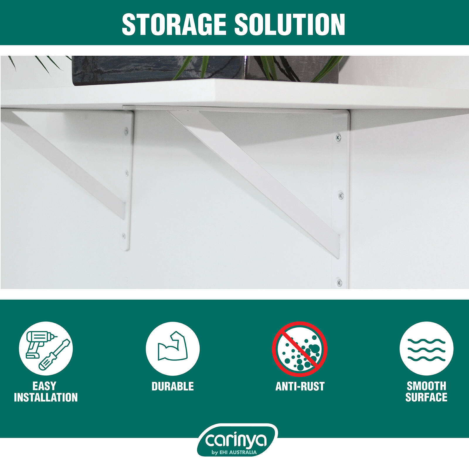 Carinya 300 x 250mm White Light Stayed Bracket 8 Carinya 300 x 250mm White Light Stayed Bracket