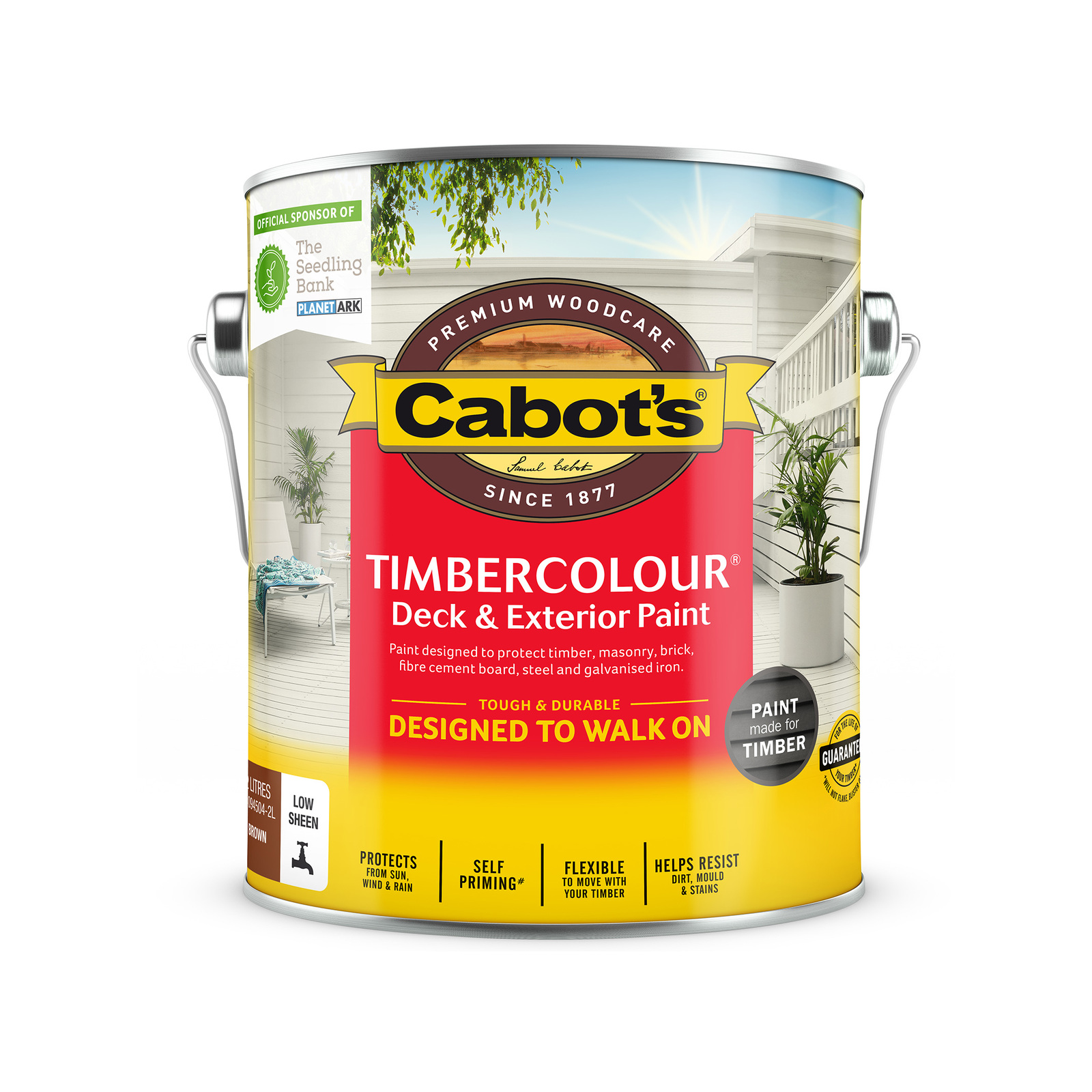 Cabot's 2L Brown Timbercolour Deck And Exterior Paint
