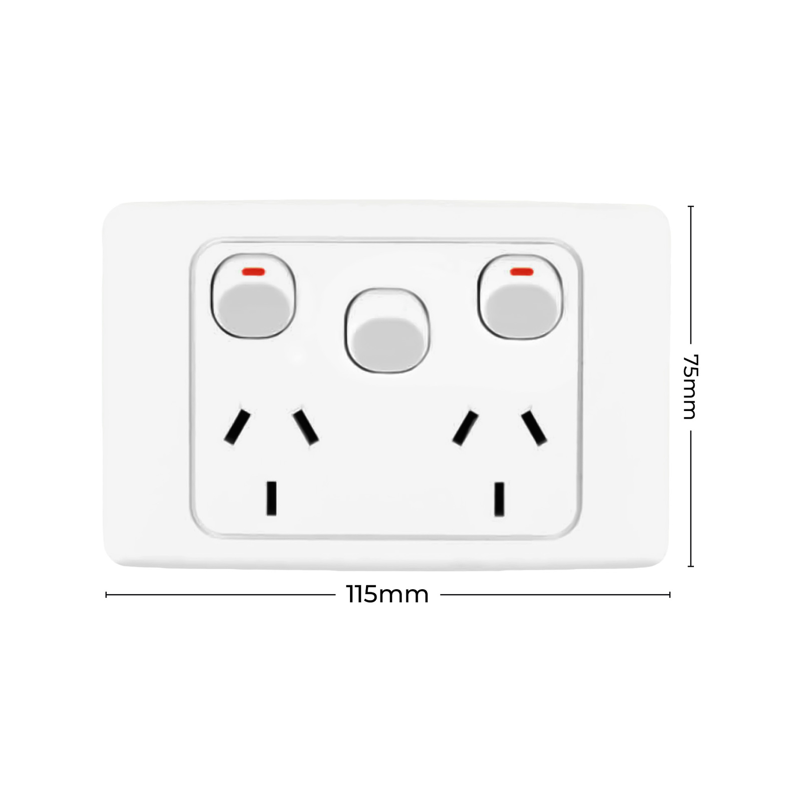 Deta Double Pole Double Power Point With Extra Switch 4 Deta Double Pole Double Power Point With Extra Switch
