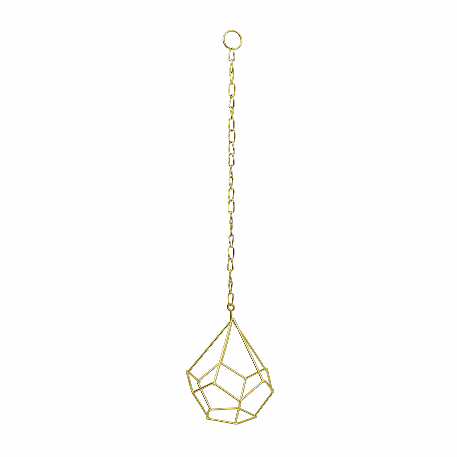 Jack 10.5 x 13.5cm Gold Geo Hanging Planter