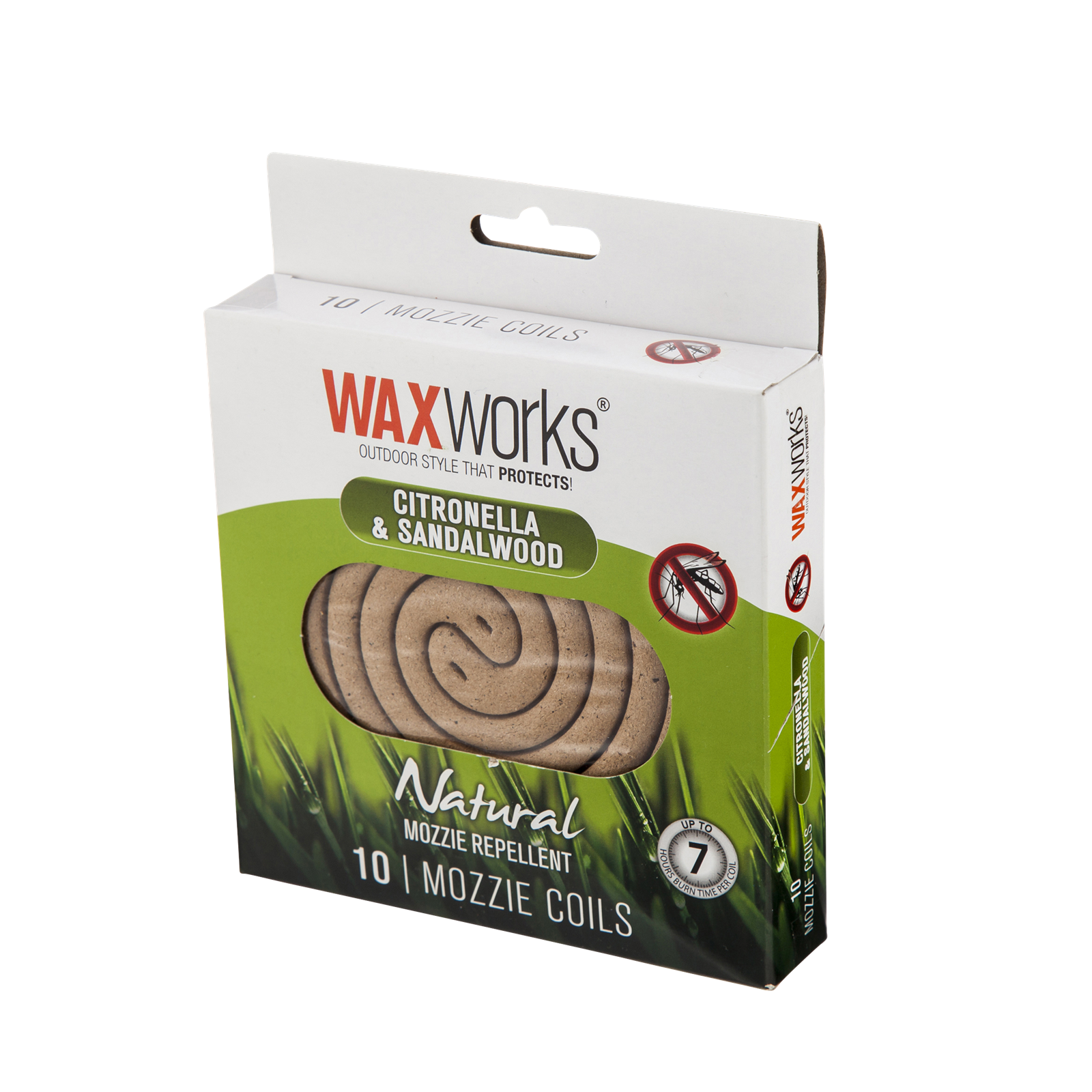 Waxworks Citronella And Sandalwood Mosquito Repellent Coil - 10 Pack