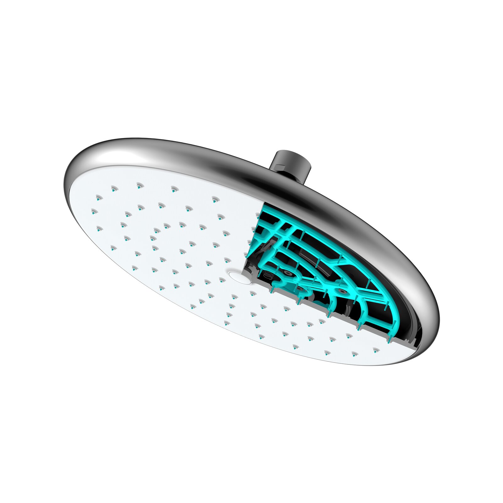 Revolution Chrome Self Cleaning Overhead Rain Shower And Arm WELS 3 Star 8L/min 3 Revolution Chrome Self Cleaning Overhead Rain Shower And Arm WELS 3 Star 8L/min