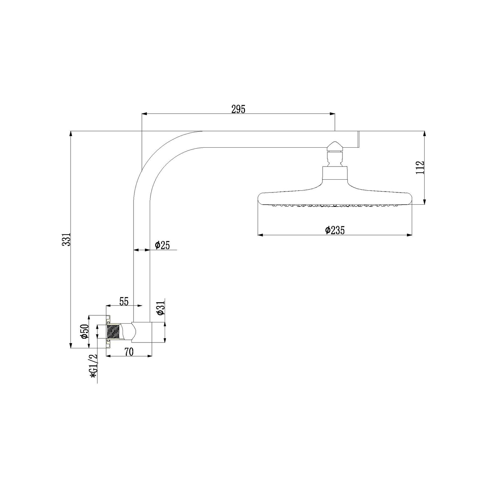 Revolution Chrome Self Cleaning Overhead Rain Shower And Arm WELS 3 Star 8L/min 4 Revolution Chrome Self Cleaning Overhead Rain Shower And Arm WELS 3 Star 8L/min