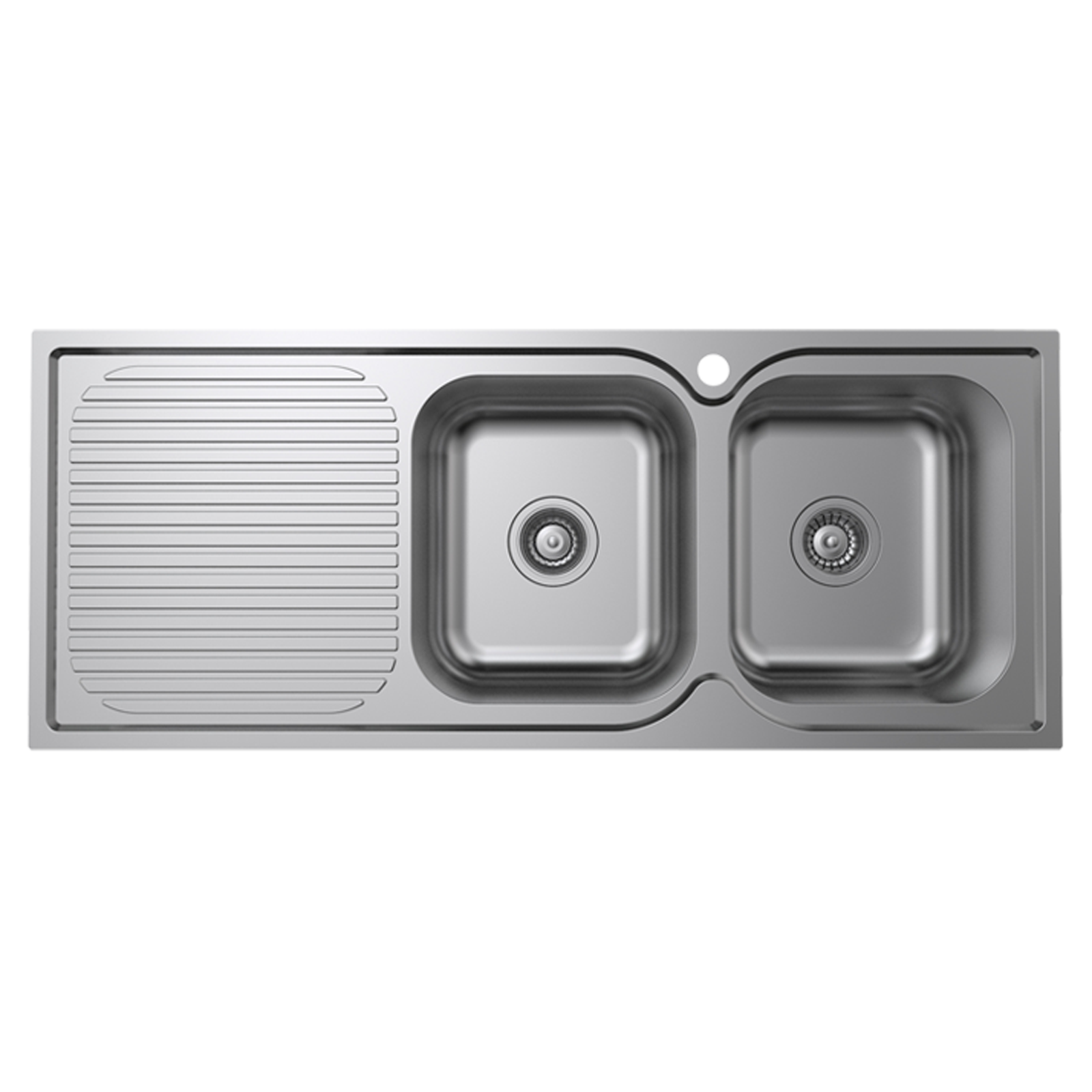 Mondella Cadenza 1180mm Right Hand Double Bowl Sink with Drainer