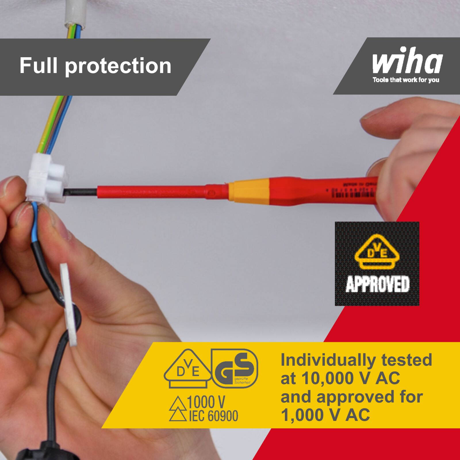 Wiha 3.5 x 65mm Precision Insulated VDE 1000V Electricians Screwdriver