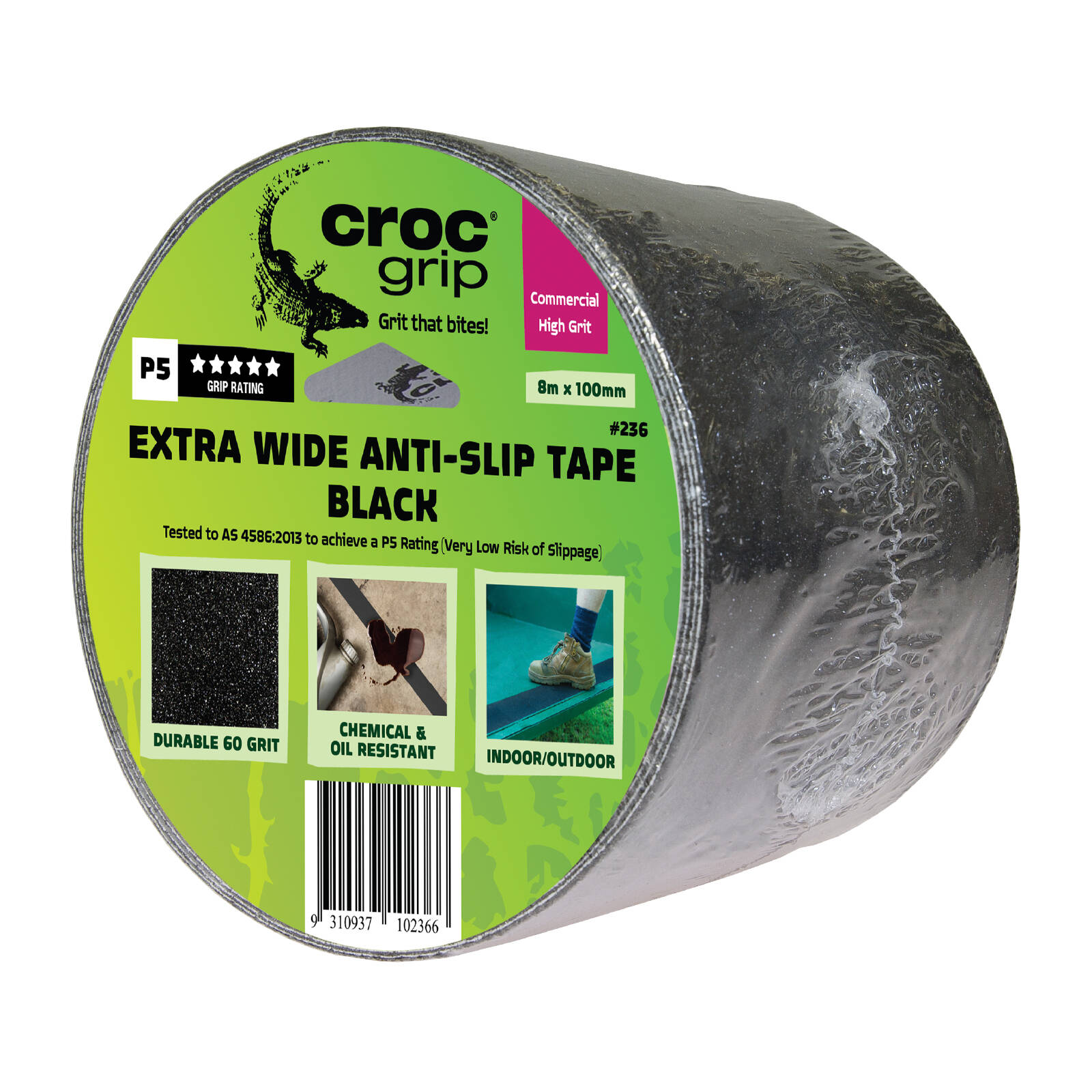 Croc Grip 8m x 100mm Black Anti Slip Tape