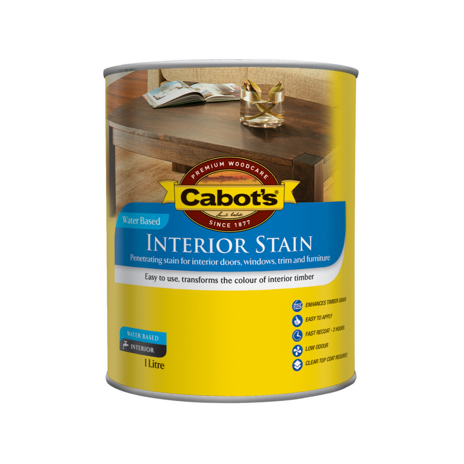 Cabot's 1L Jarrah Water Based Interior Stain