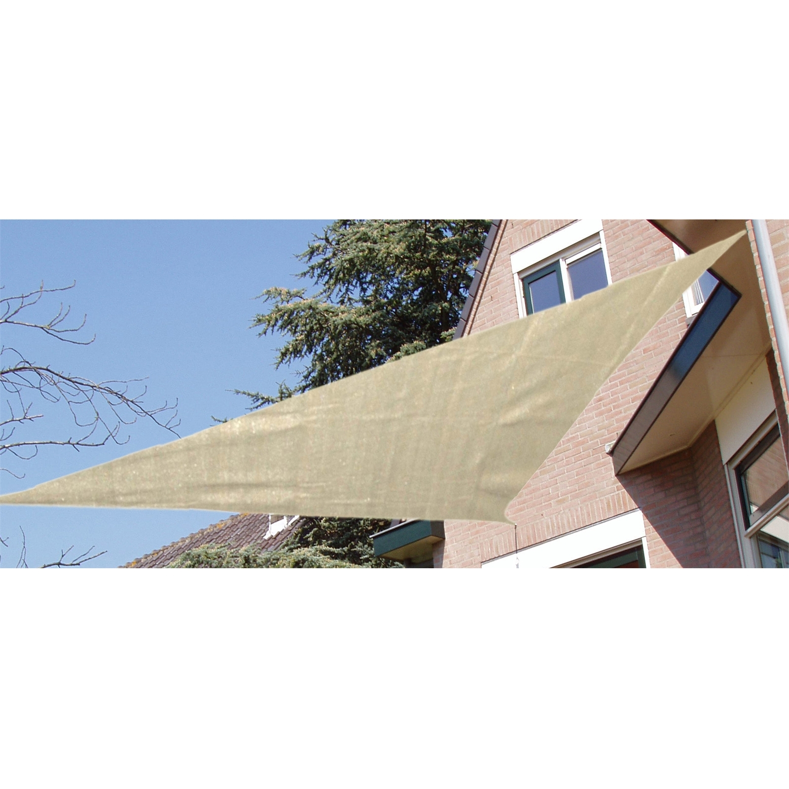 Marquee 3 x 3m Beige Triangle Shade Sail - Beige
