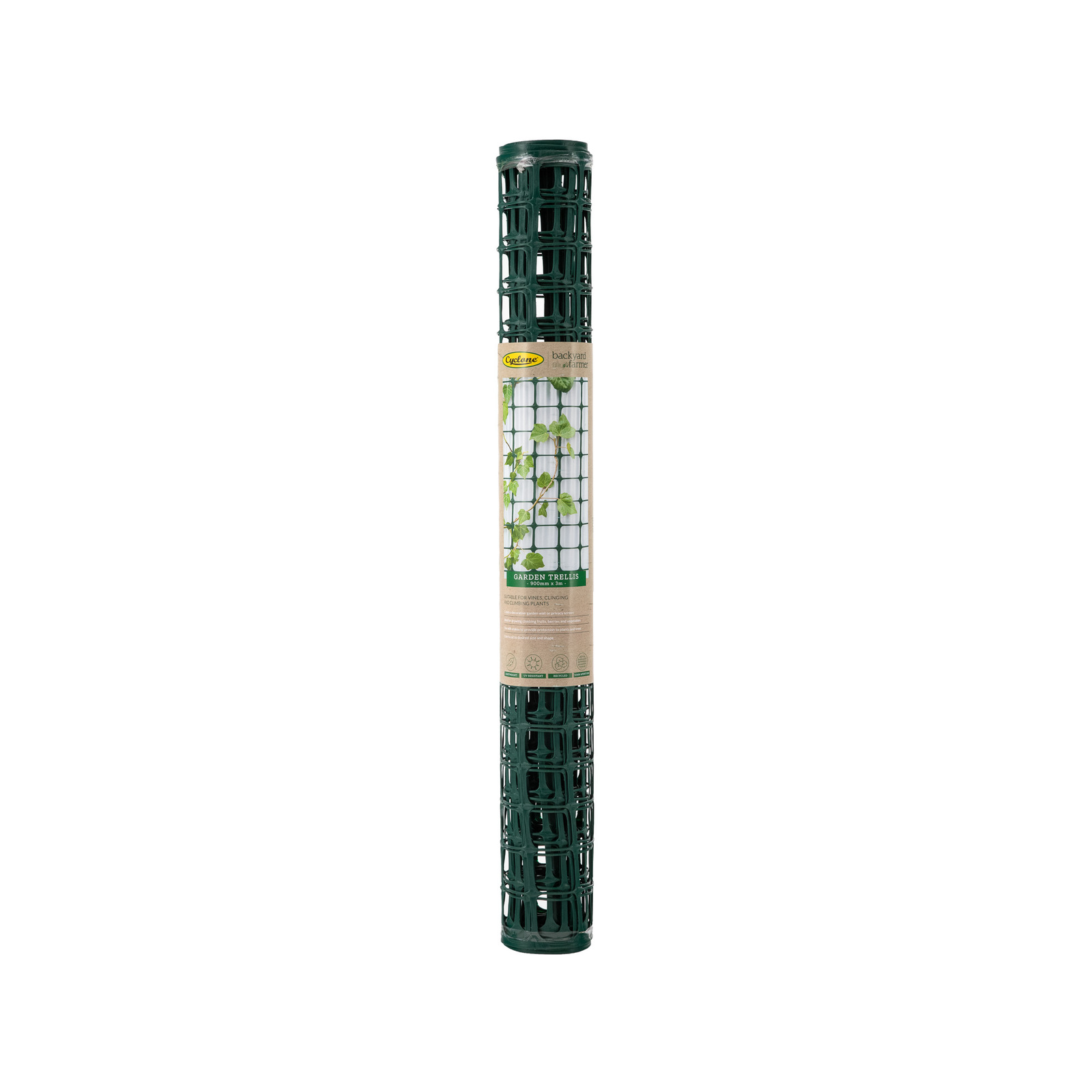 Backyard Farmer 3.0 x 0.9m x 50mm Green Plastic Trellis