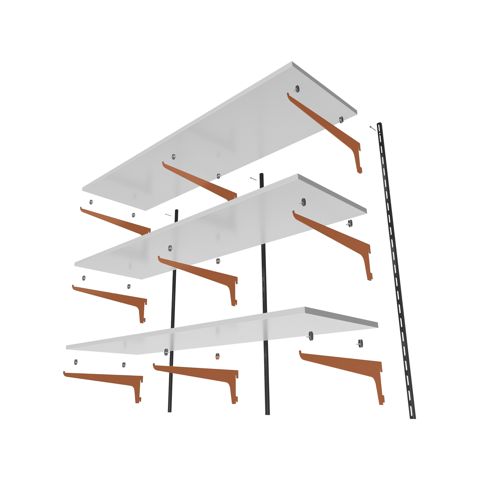Flexi Storage Home Solutions 500mm White Single Slot Bracket 3 Flexi Storage Home Solutions 500mm White Single Slot Bracket