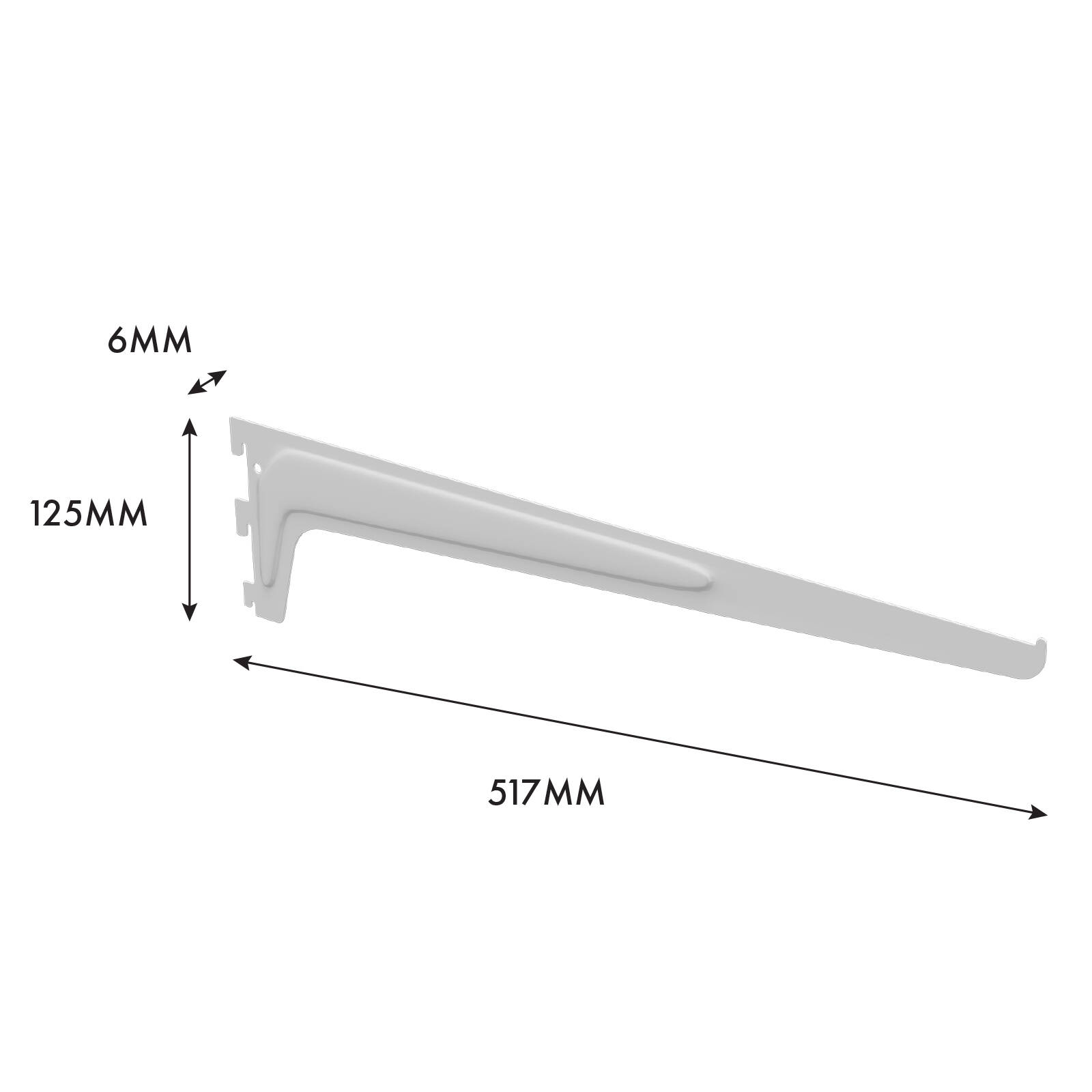 Flexi Storage Home Solutions 500mm White Single Slot Bracket 4 Flexi Storage Home Solutions 500mm White Single Slot Bracket